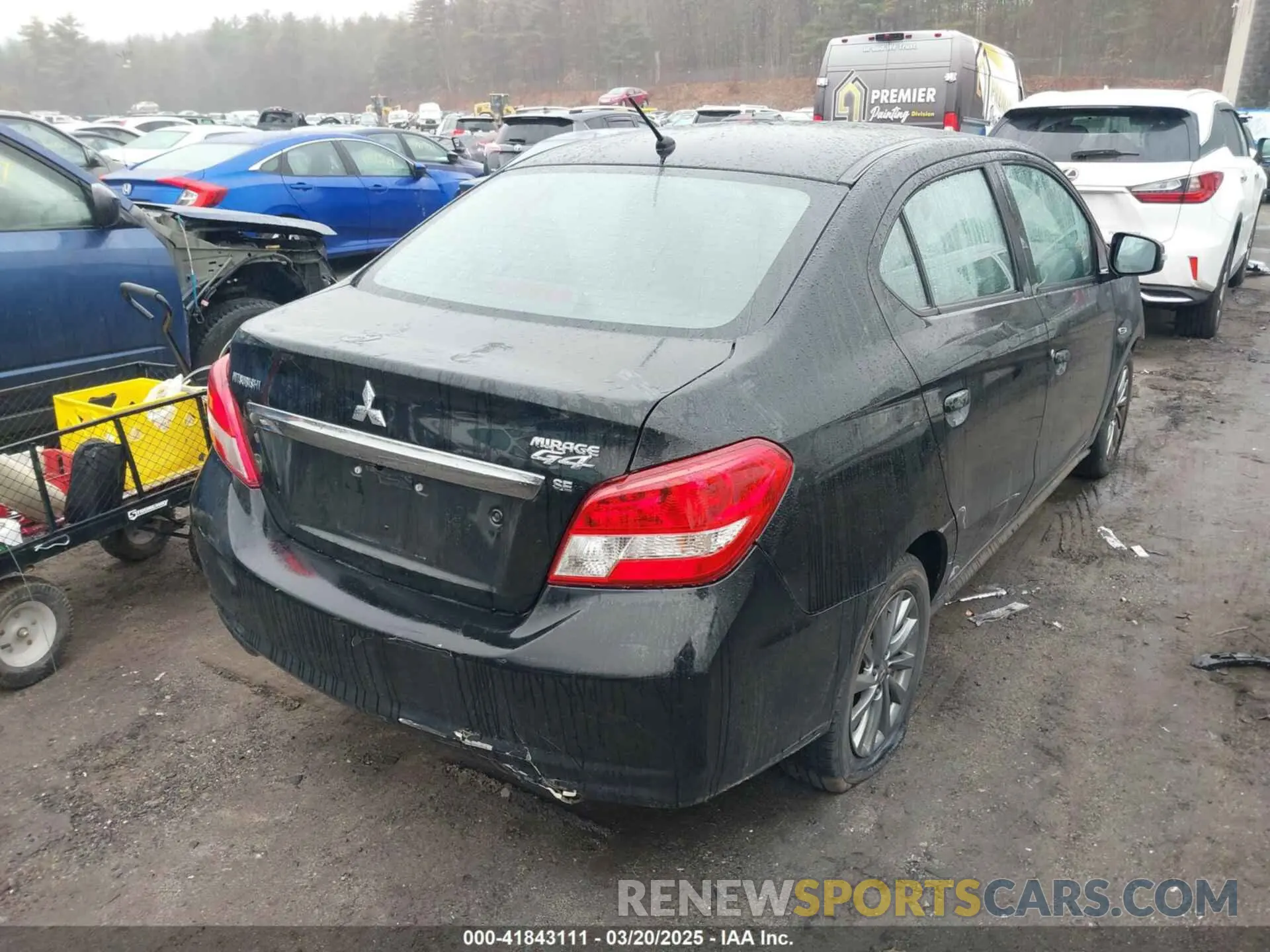 4 fotografías del automóvil dañado ML32F4FJ3KHF04552 MITSUBISHI MIRAGE G4 2019