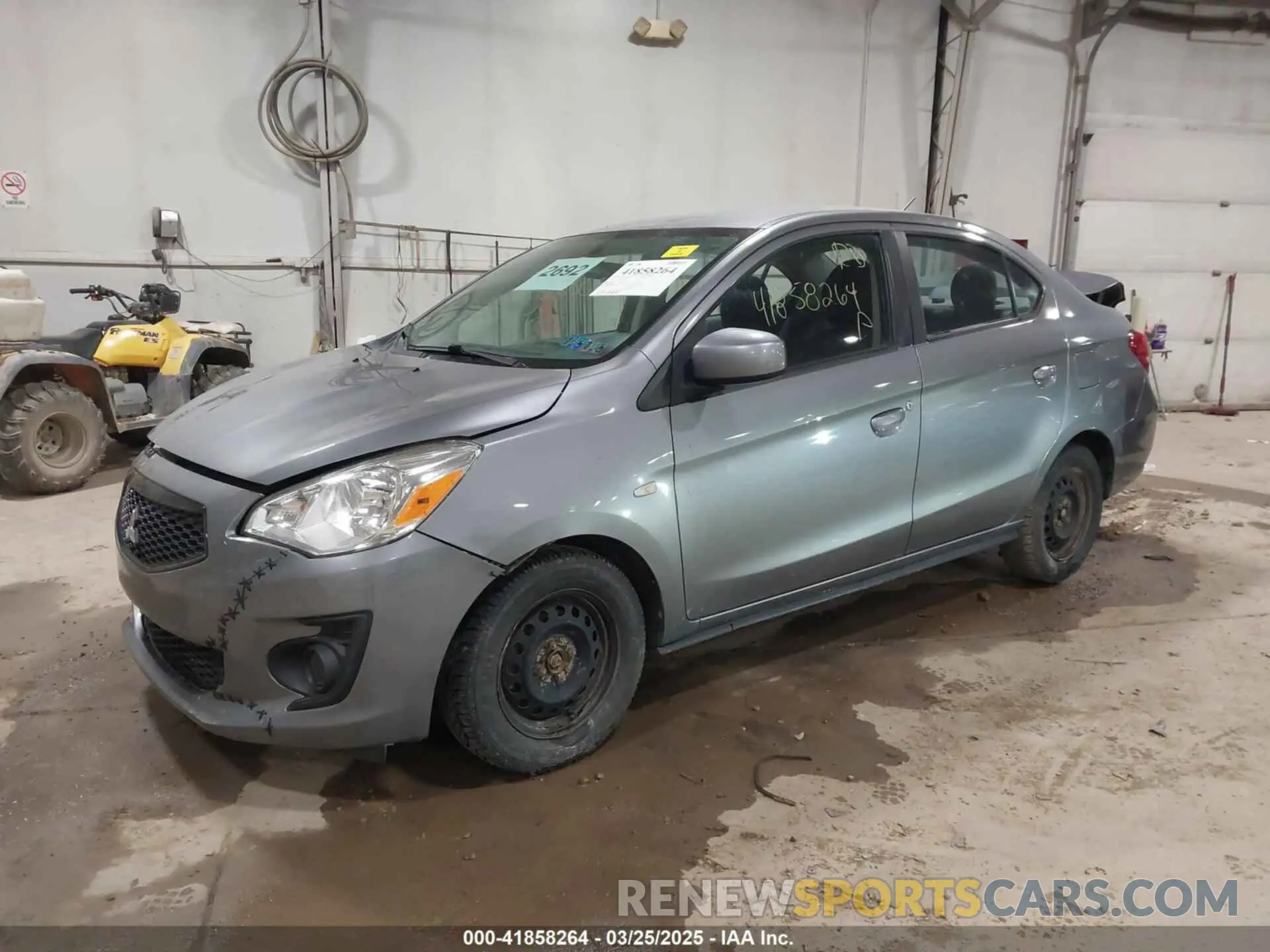 2 fotografías del automóvil dañado ML32F3FJ1LHF05520 MITSUBISHI MIRAGE G4 2020