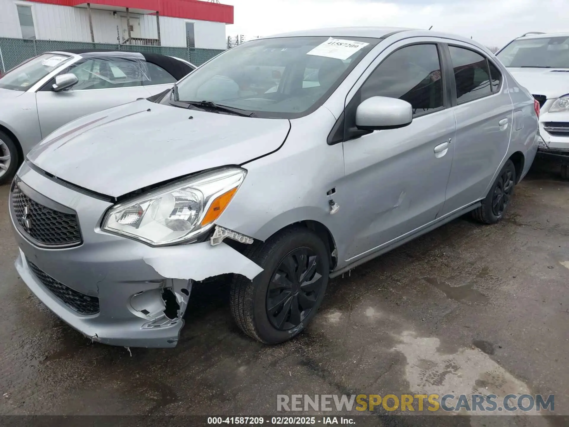 6 fotografías del automóvil dañado ML32F3FJ2LHF02660 MITSUBISHI MIRAGE G4 2020