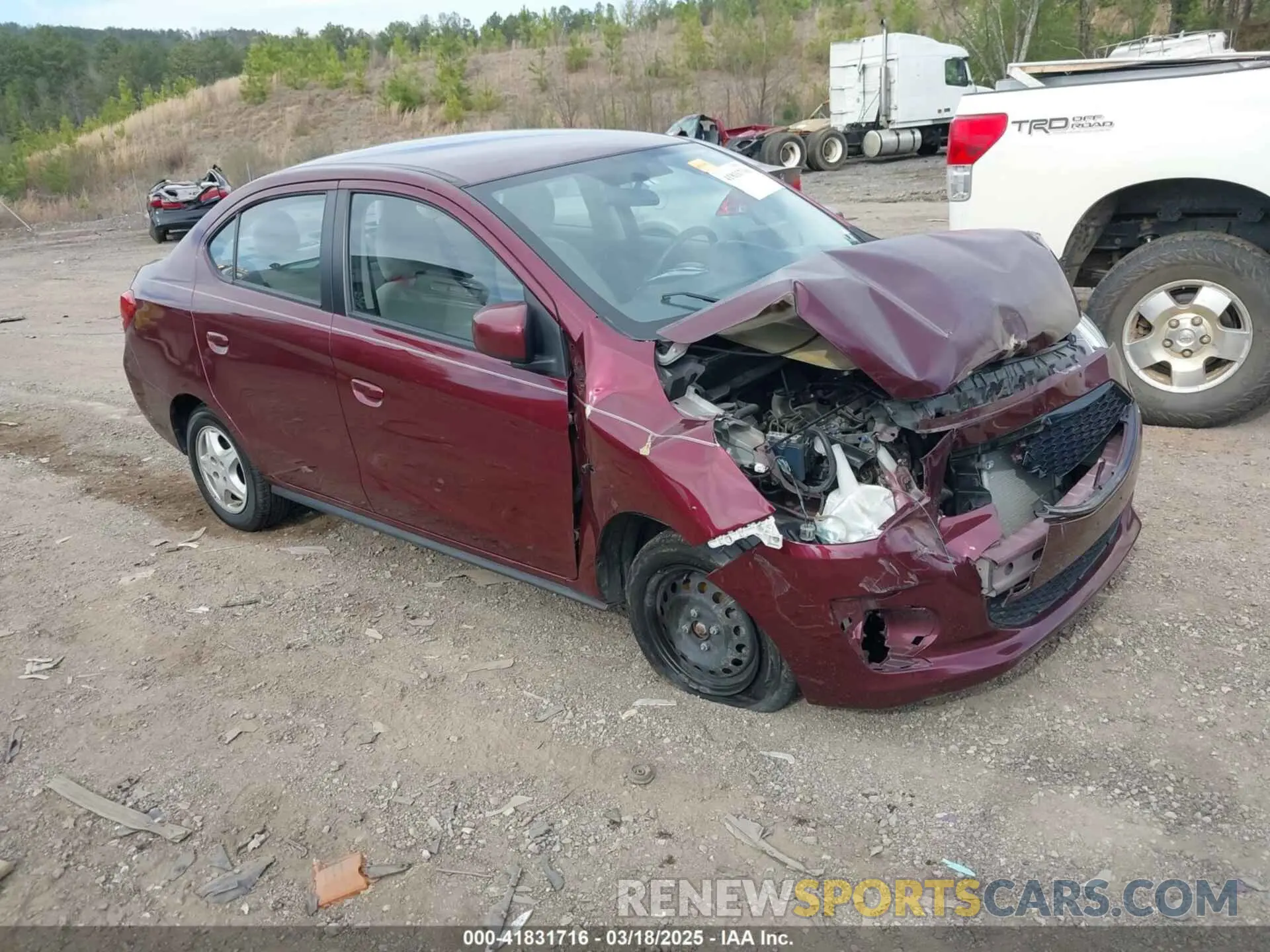1 fotografías del automóvil dañado ML32F3FJ7LHF12486 MITSUBISHI MIRAGE G4 2020