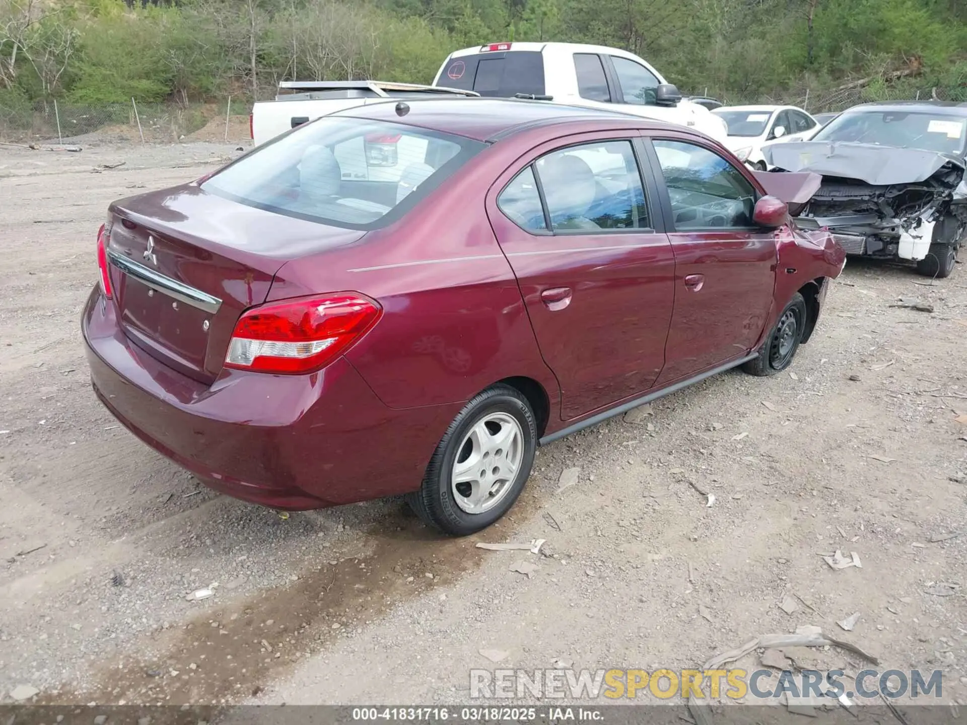 4 fotografías del automóvil dañado ML32F3FJ7LHF12486 MITSUBISHI MIRAGE G4 2020