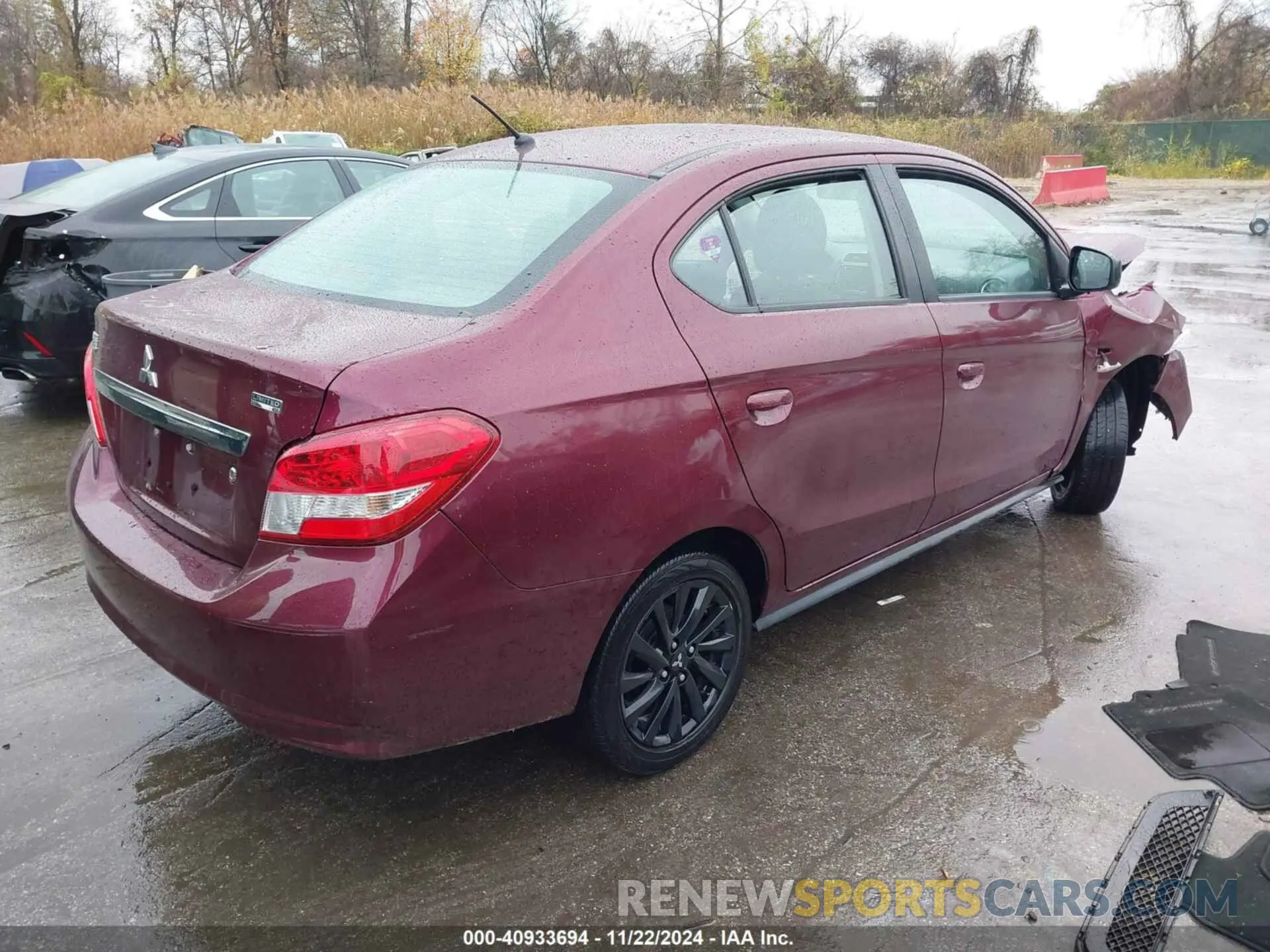 4 fotografías del automóvil dañado ML32F4FJ3LHF11891 MITSUBISHI MIRAGE G4 2020