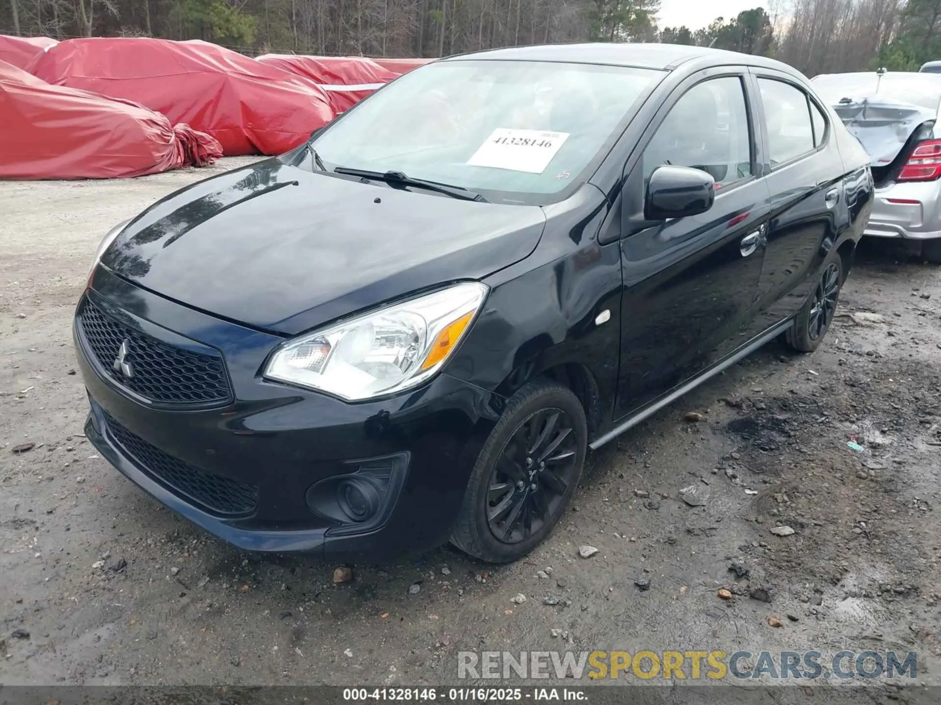 2 fotografías del automóvil dañado ML32F4FJXLHF01567 MITSUBISHI MIRAGE G4 2020