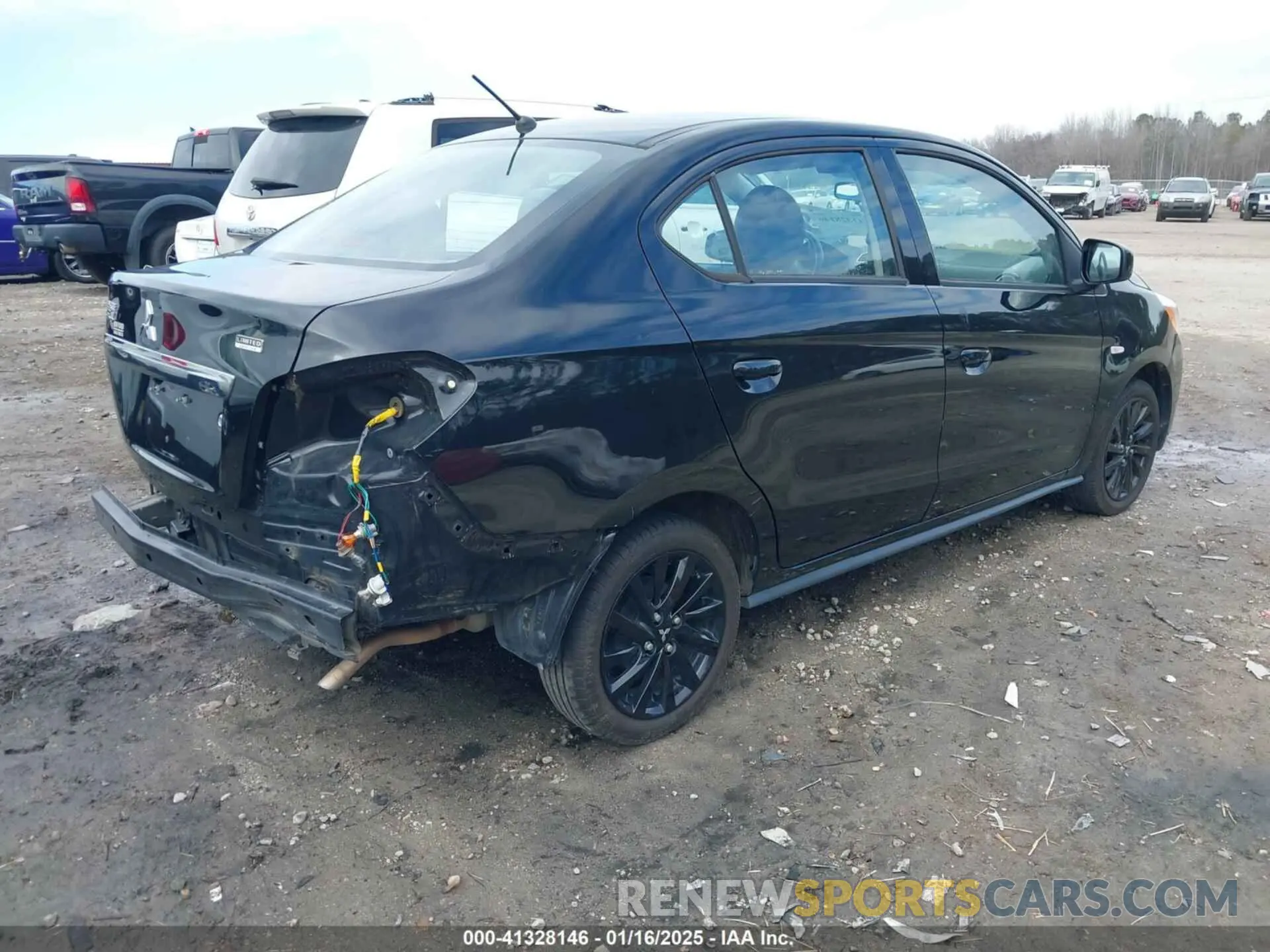 4 fotografías del automóvil dañado ML32F4FJXLHF01567 MITSUBISHI MIRAGE G4 2020