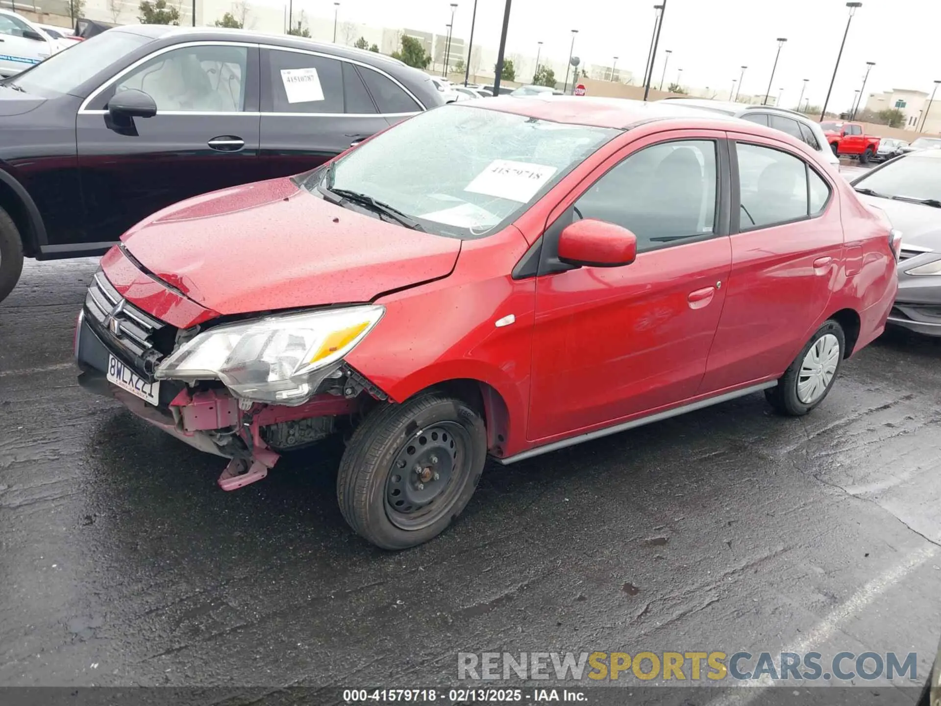 2 fotografías del automóvil dañado ML32FUFJ9MHF01240 MITSUBISHI MIRAGE G4 2021