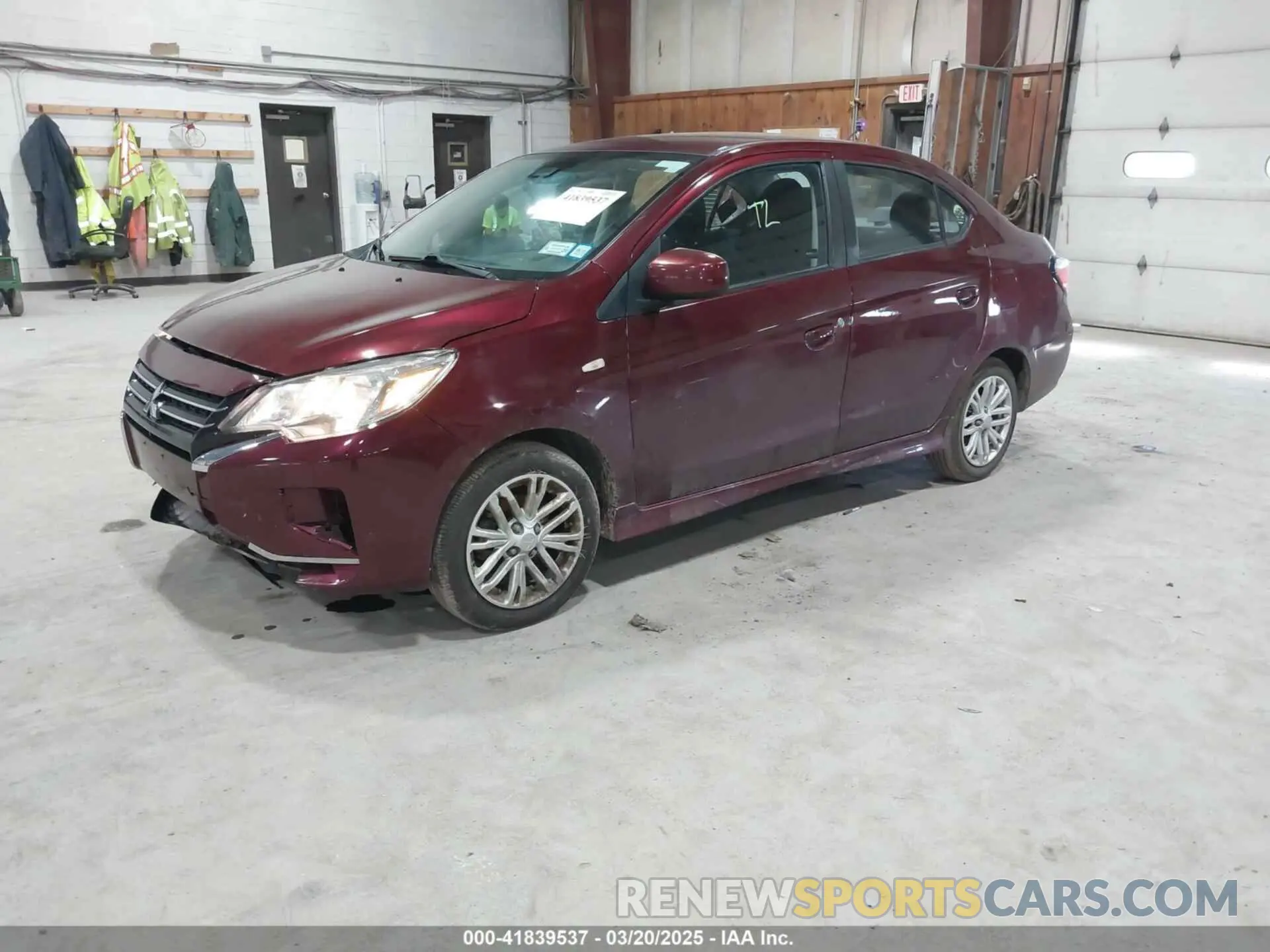 2 fotografías del automóvil dañado ML32FUFJ9MHF03800 MITSUBISHI MIRAGE G4 2021