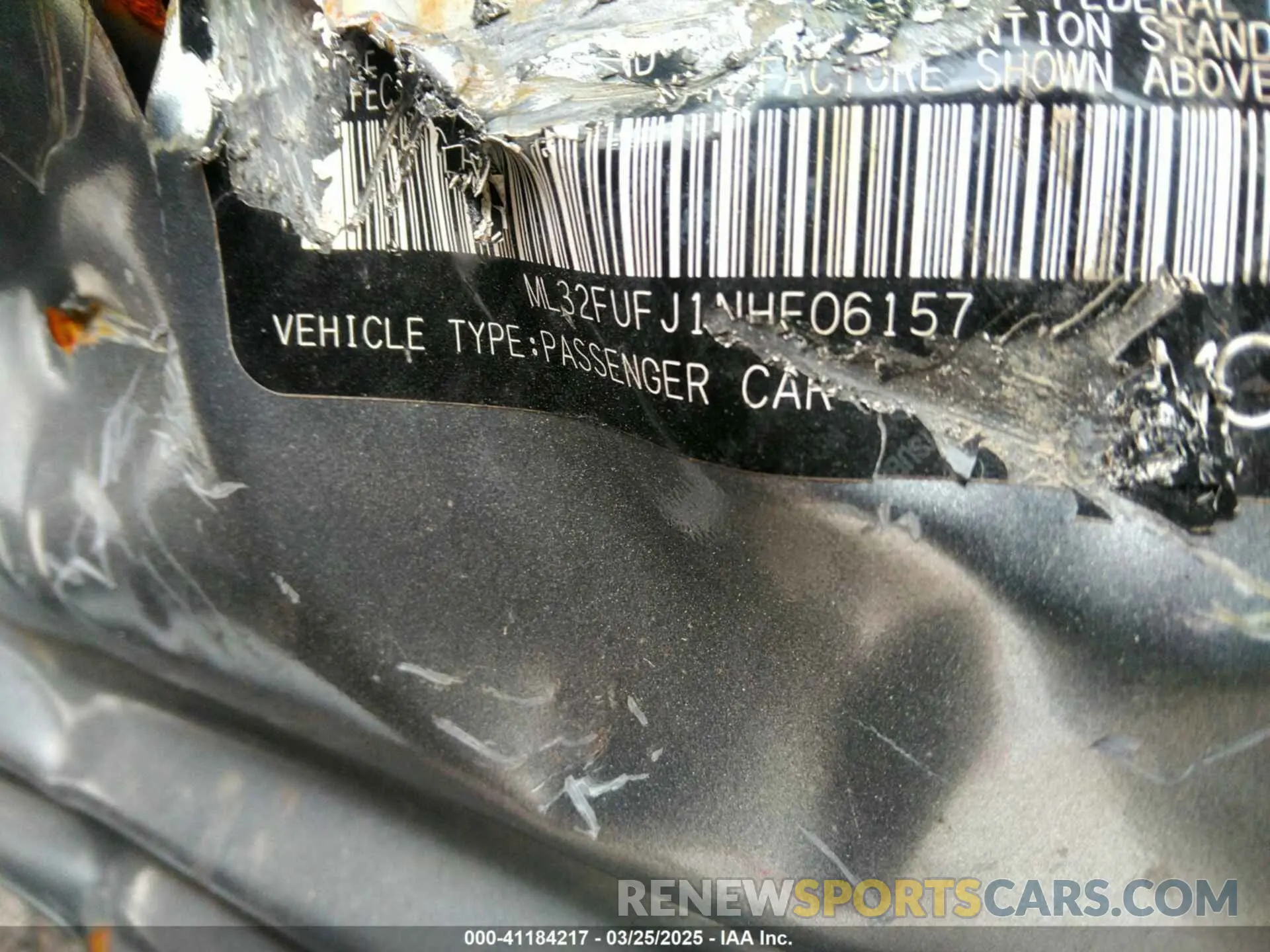 9 fotografías del automóvil dañado ML32FUFJ1NHF06157 MITSUBISHI MIRAGE G4 2022