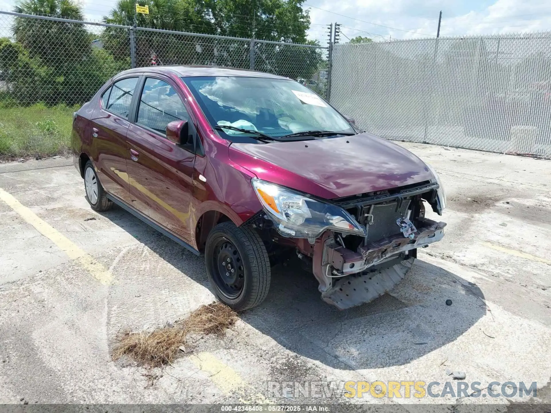 1 fotografías del automóvil dañado ML32FUFJ2NHF06037 MITSUBISHI MIRAGE G4 2022