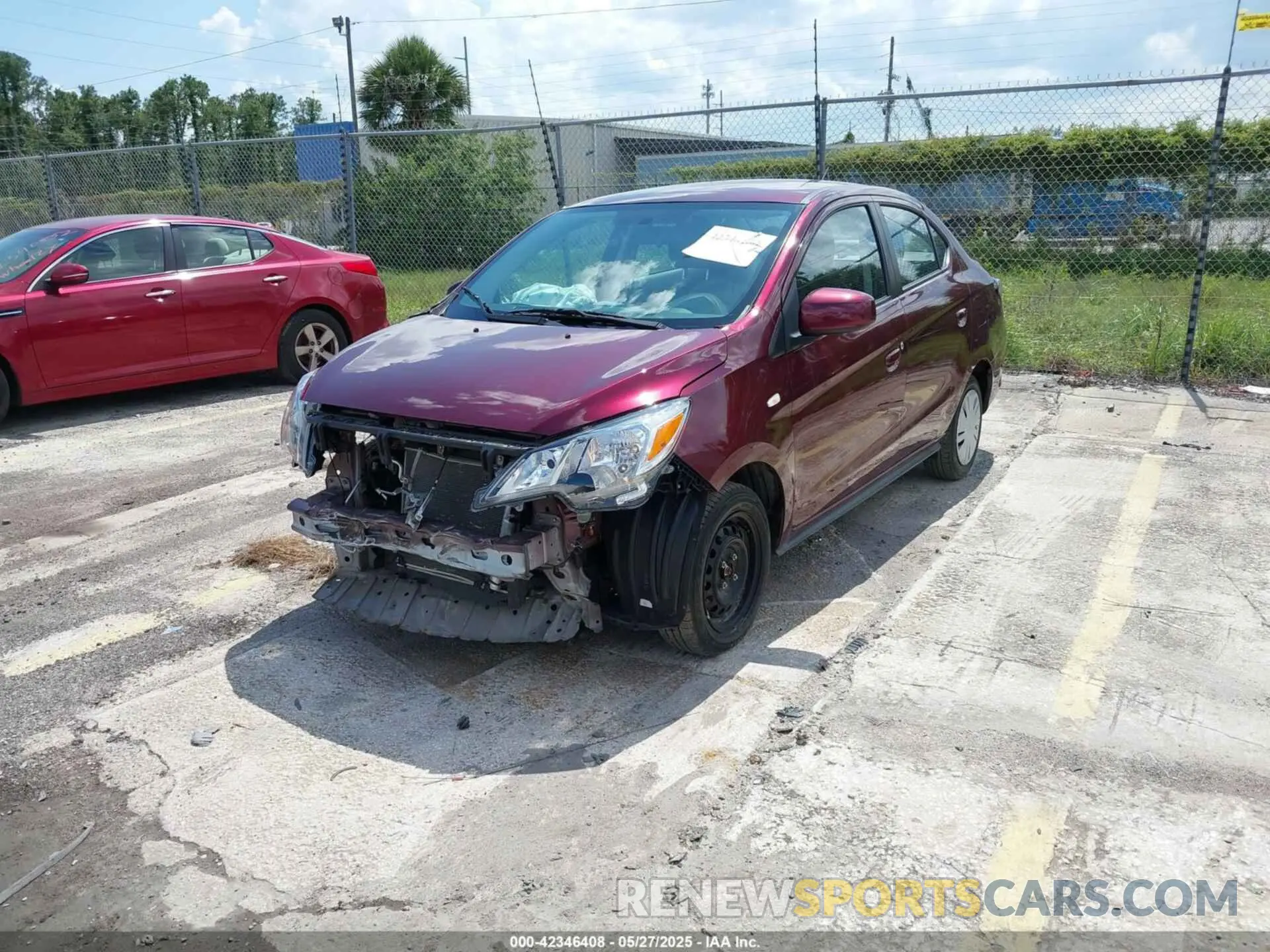 2 fotografías del automóvil dañado ML32FUFJ2NHF06037 MITSUBISHI MIRAGE G4 2022