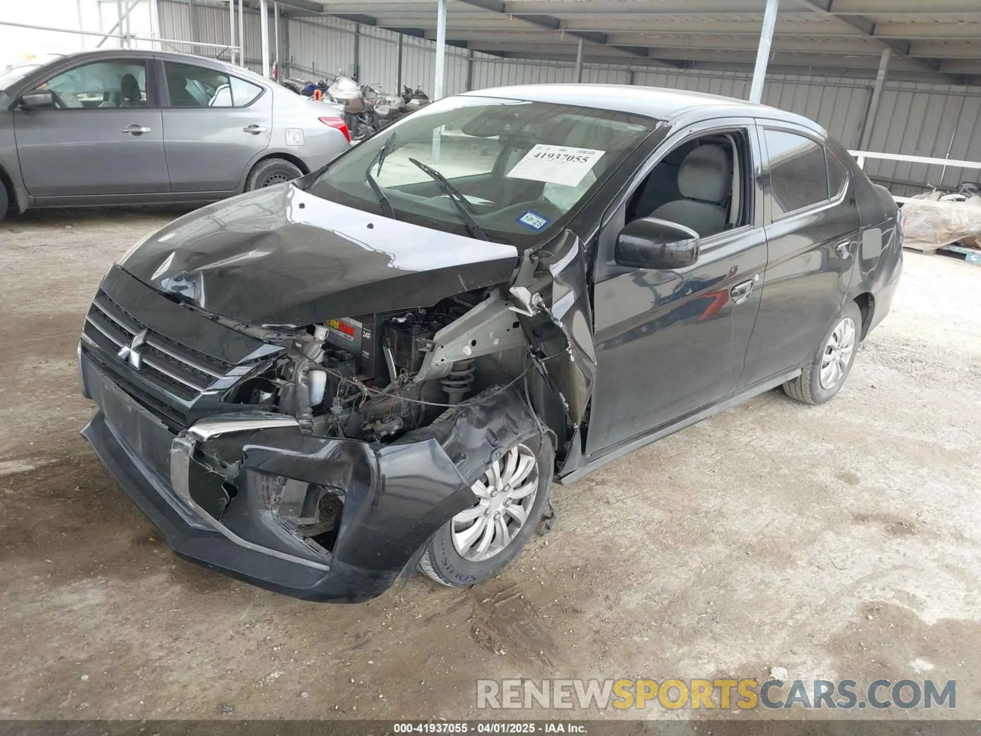 2 fotografías del automóvil dañado ML32FUFJ3NHF03633 MITSUBISHI MIRAGE G4 2022
