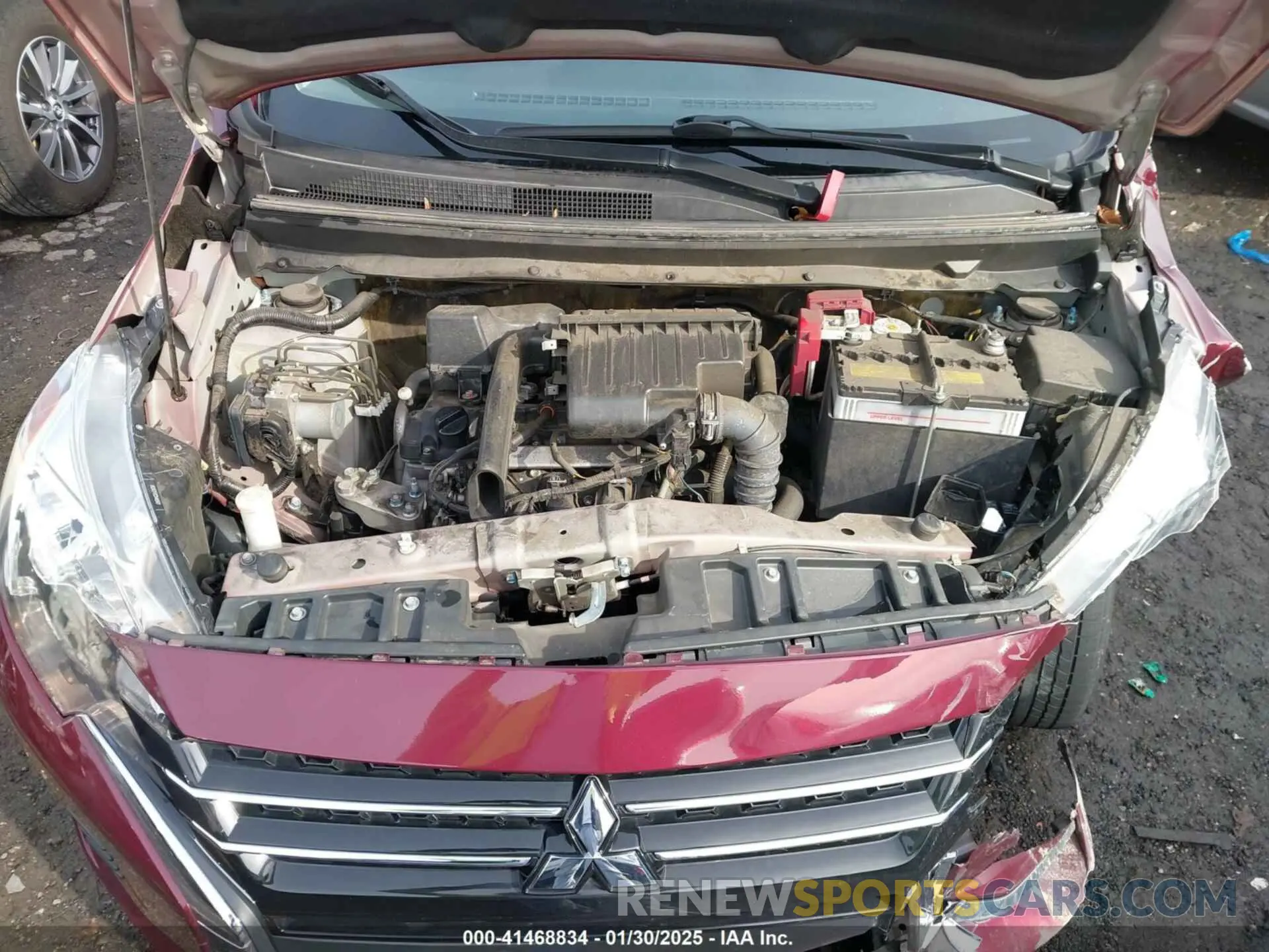 10 fotografías del automóvil dañado ML32FUFJ5NHF02838 MITSUBISHI MIRAGE G4 2022