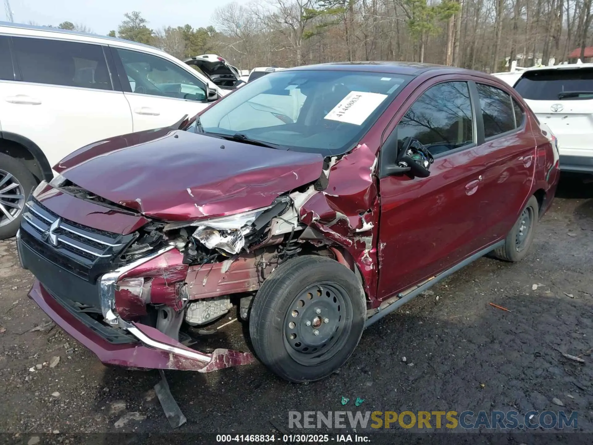2 fotografías del automóvil dañado ML32FUFJ5NHF02838 MITSUBISHI MIRAGE G4 2022