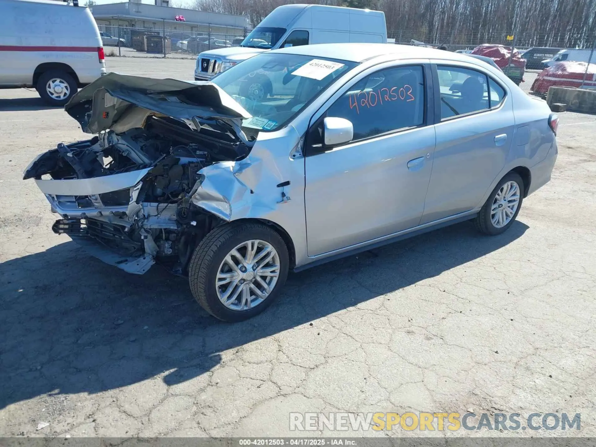 2 fotografías del automóvil dañado ML32FUFJ7NHF03957 MITSUBISHI MIRAGE G4 2022