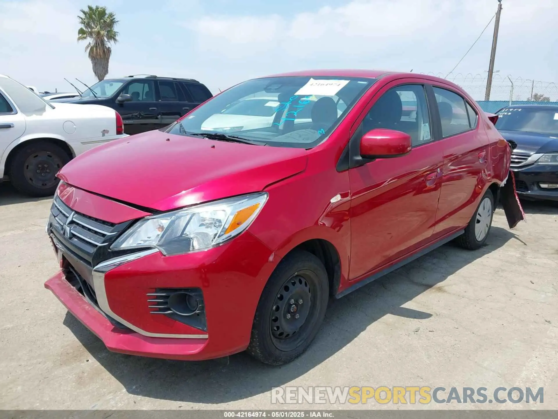 2 fotografías del automóvil dañado ML32FUFJ1PHF06114 MITSUBISHI MIRAGE G4 2023