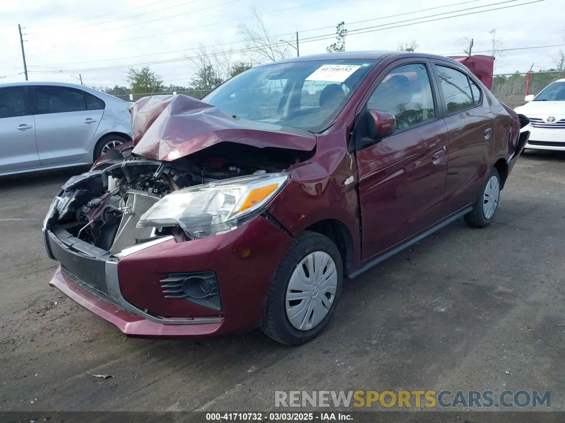 2 fotografías del automóvil dañado ML32FUFJ8PHF02013 MITSUBISHI MIRAGE G4 2023