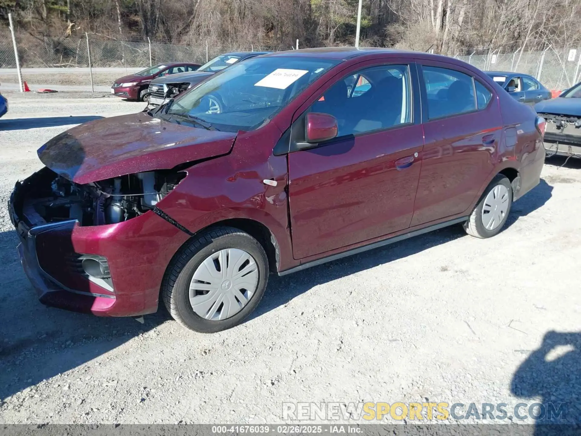 2 fotografías del automóvil dañado ML32FUFJ8RHF16898 MITSUBISHI MIRAGE G4 2024