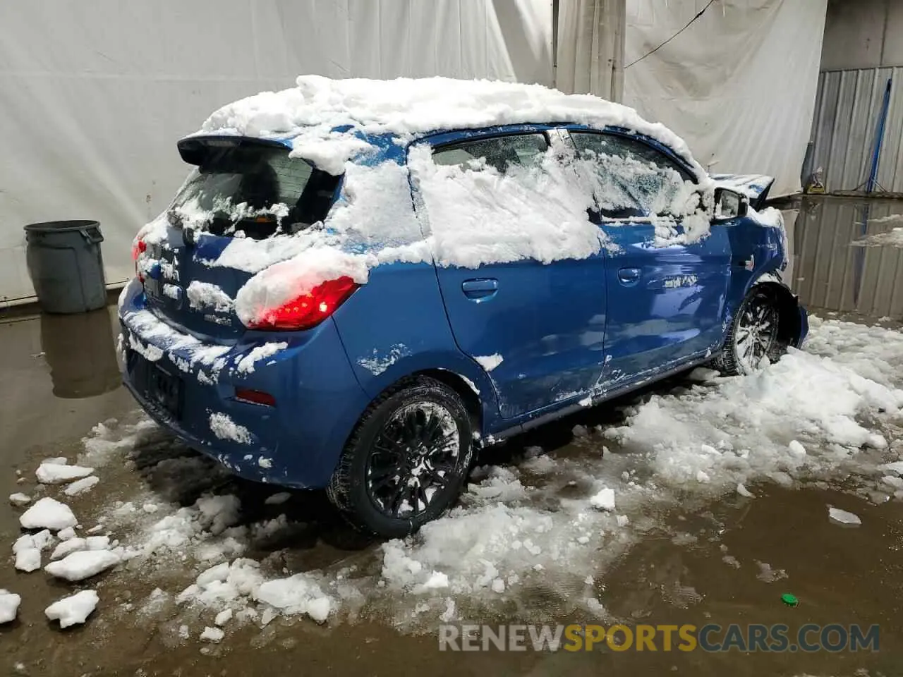 3 fotografías del automóvil dañado ML32A5HJ0KH007540 MITSUBISHI MIRAGE LE 2019