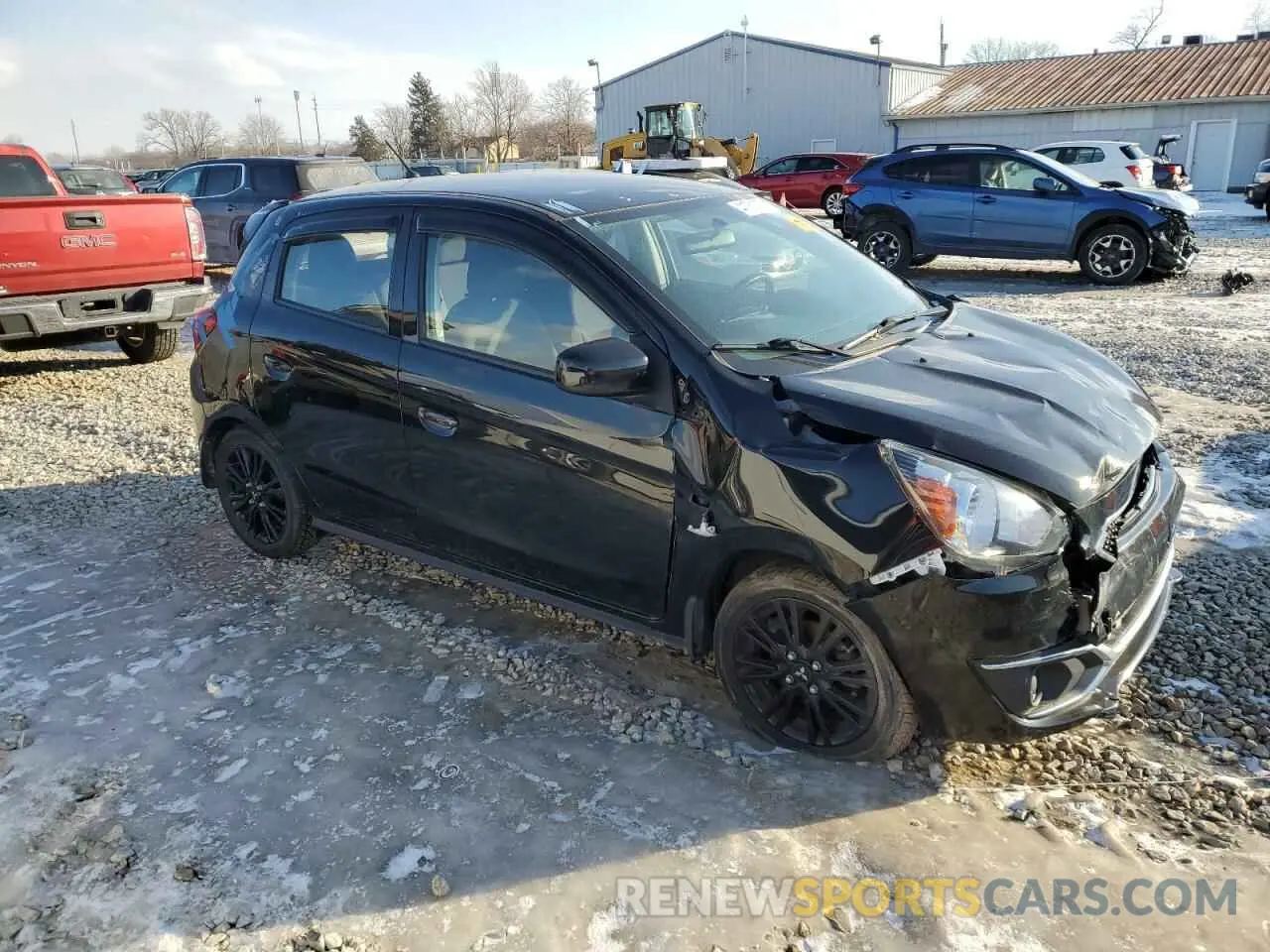 4 fotografías del automóvil dañado ML32A5HJ2KH002288 MITSUBISHI MIRAGE LE 2019