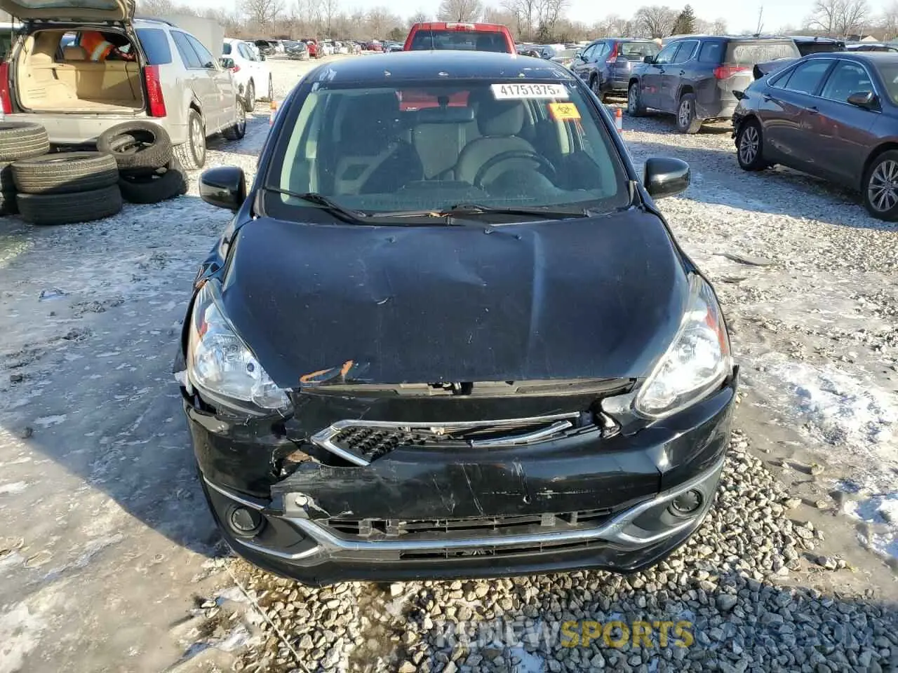 5 fotografías del automóvil dañado ML32A5HJ2KH002288 MITSUBISHI MIRAGE LE 2019