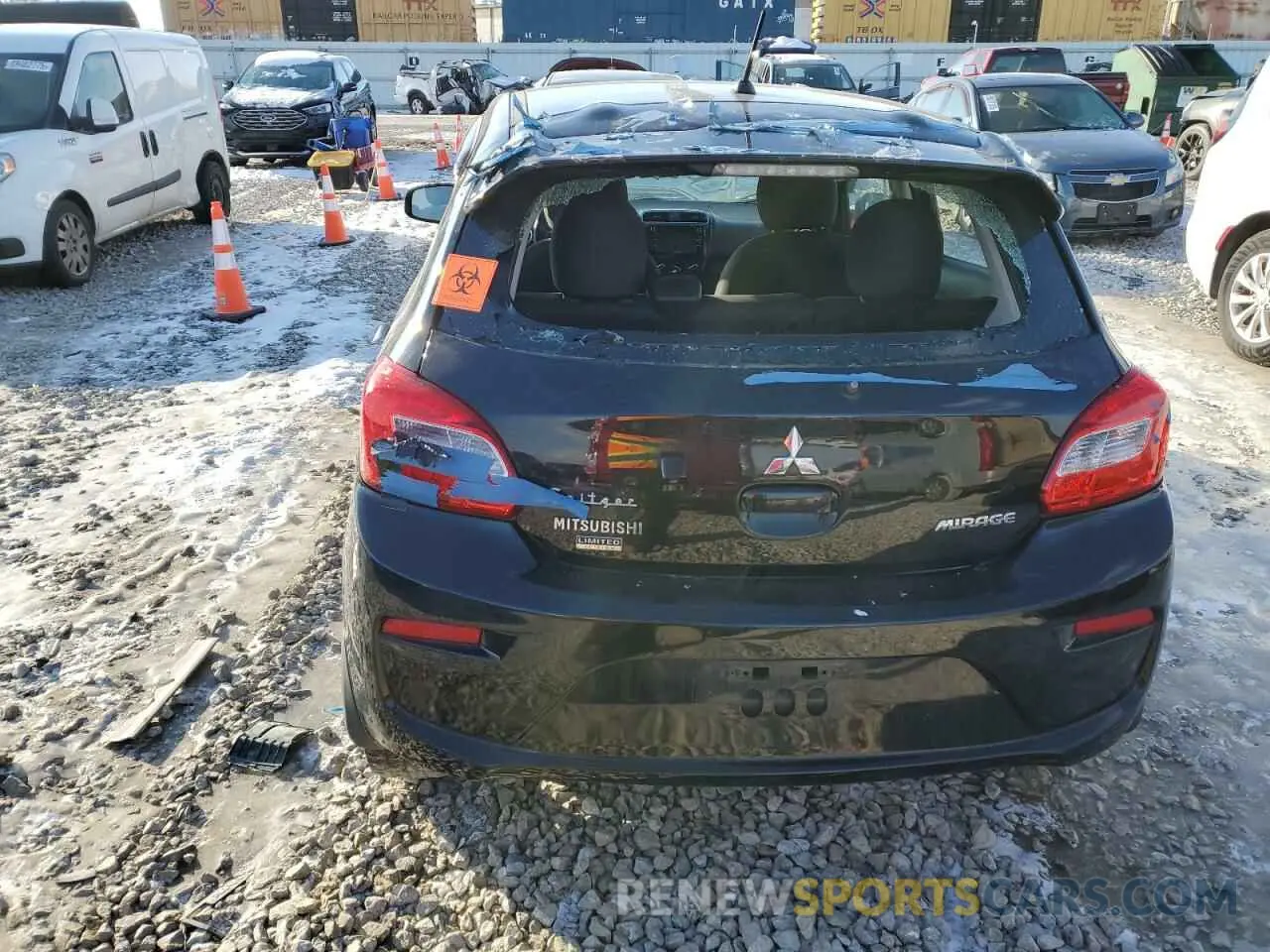 6 fotografías del automóvil dañado ML32A5HJ2KH002288 MITSUBISHI MIRAGE LE 2019