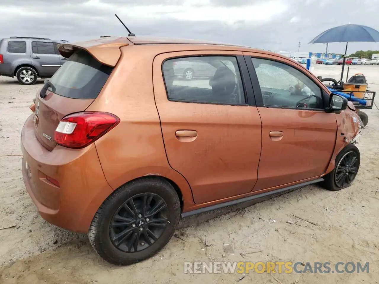 3 fotografías del automóvil dañado ML32A5HJ3KH011386 MITSUBISHI MIRAGE LE 2019
