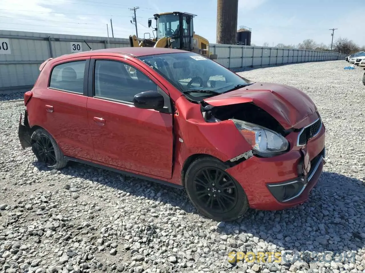 4 fotografías del automóvil dañado ML32A5HJXKH002524 MITSUBISHI MIRAGE LE 2019