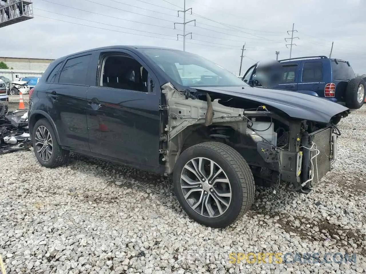 4 fotografías del automóvil dañado JA4AR3AU3KU013117 MITSUBISHI OUTLANDER 2019