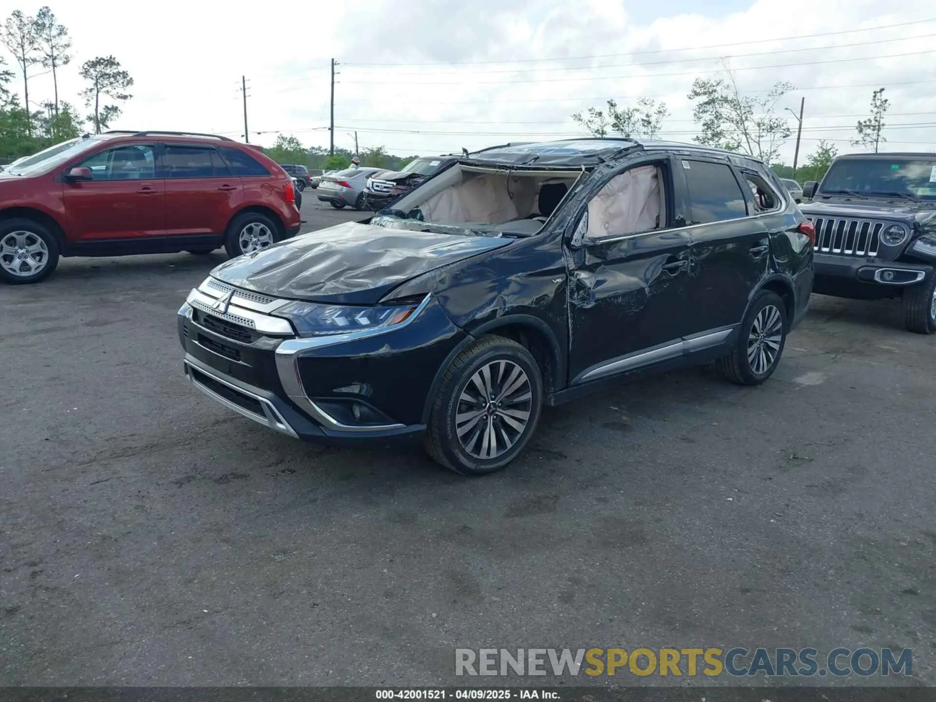 2 fotografías del automóvil dañado JA4JZ4AXXKZ021962 MITSUBISHI OUTLANDER 2019