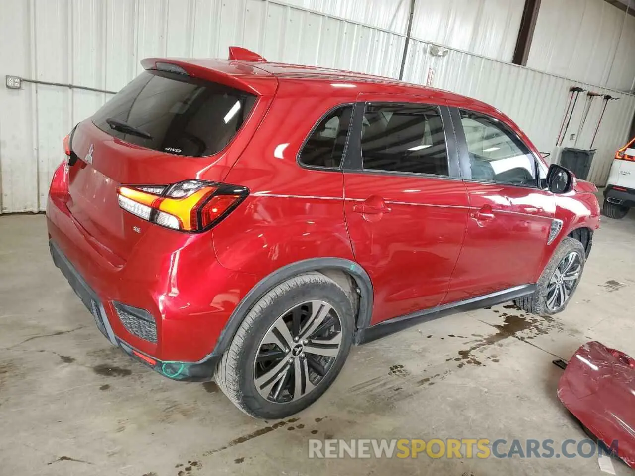 3 fotografías del automóvil dañado JA4AR3AU8LU003166 MITSUBISHI OUTLANDER 2020