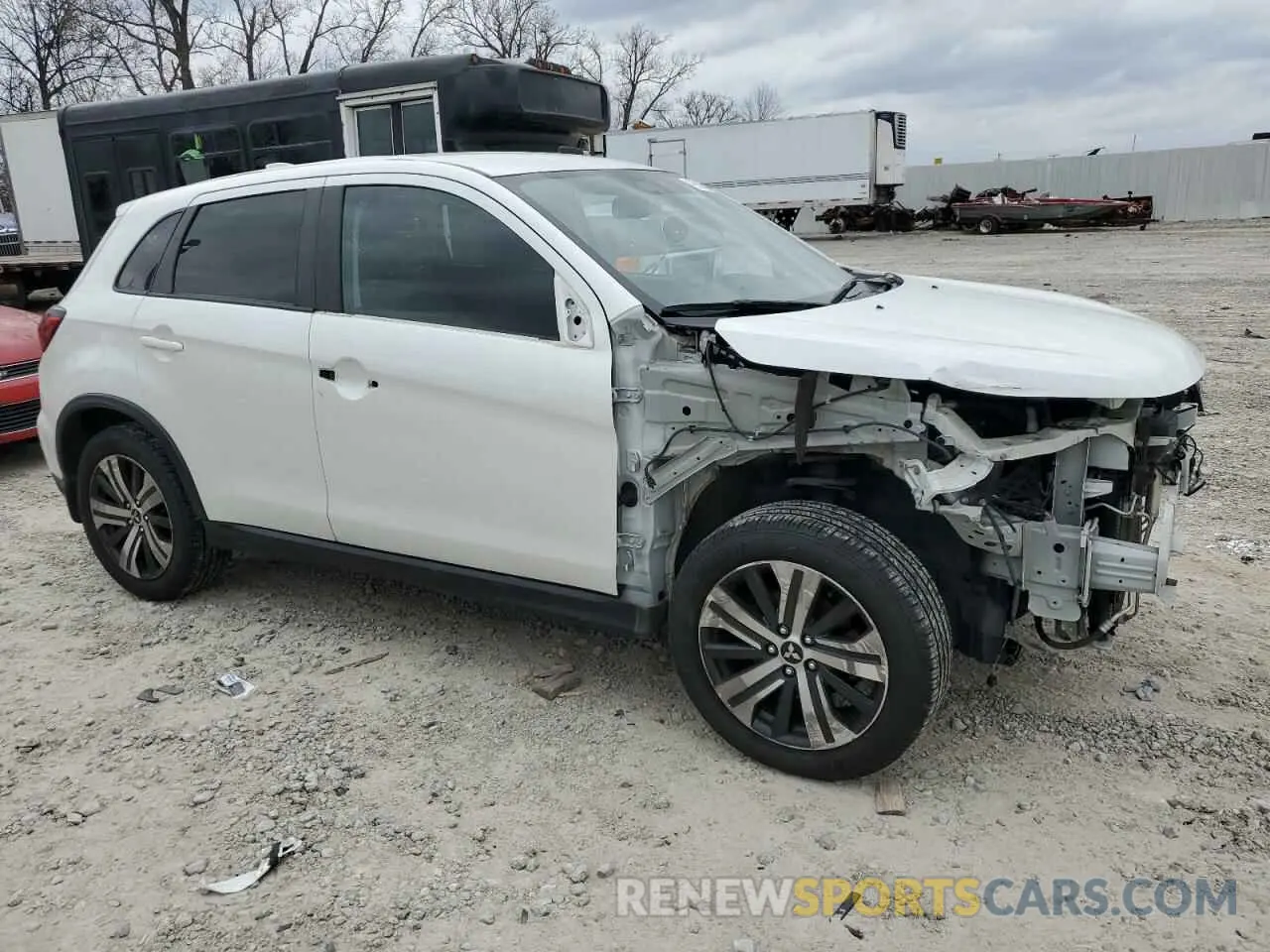 4 fotografías del automóvil dañado JA4APUAU5MU001596 MITSUBISHI OUTLANDER 2021