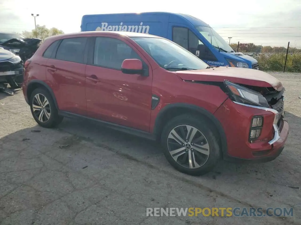 4 fotografías del automóvil dañado JA4APUAU5MU014154 MITSUBISHI OUTLANDER 2021