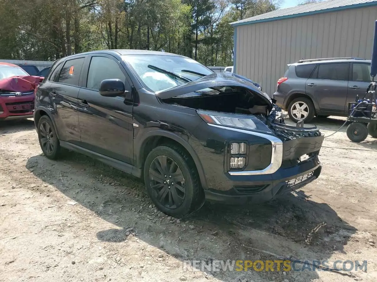 4 fotografías del automóvil dañado JA4APUAU6MU020822 MITSUBISHI OUTLANDER 2021