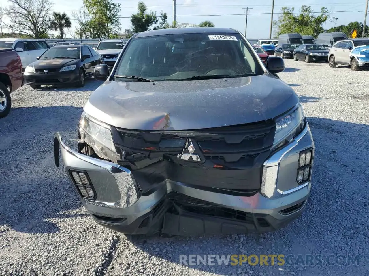 5 fotografías del automóvil dañado JA4APUAUXMU002162 MITSUBISHI OUTLANDER 2021