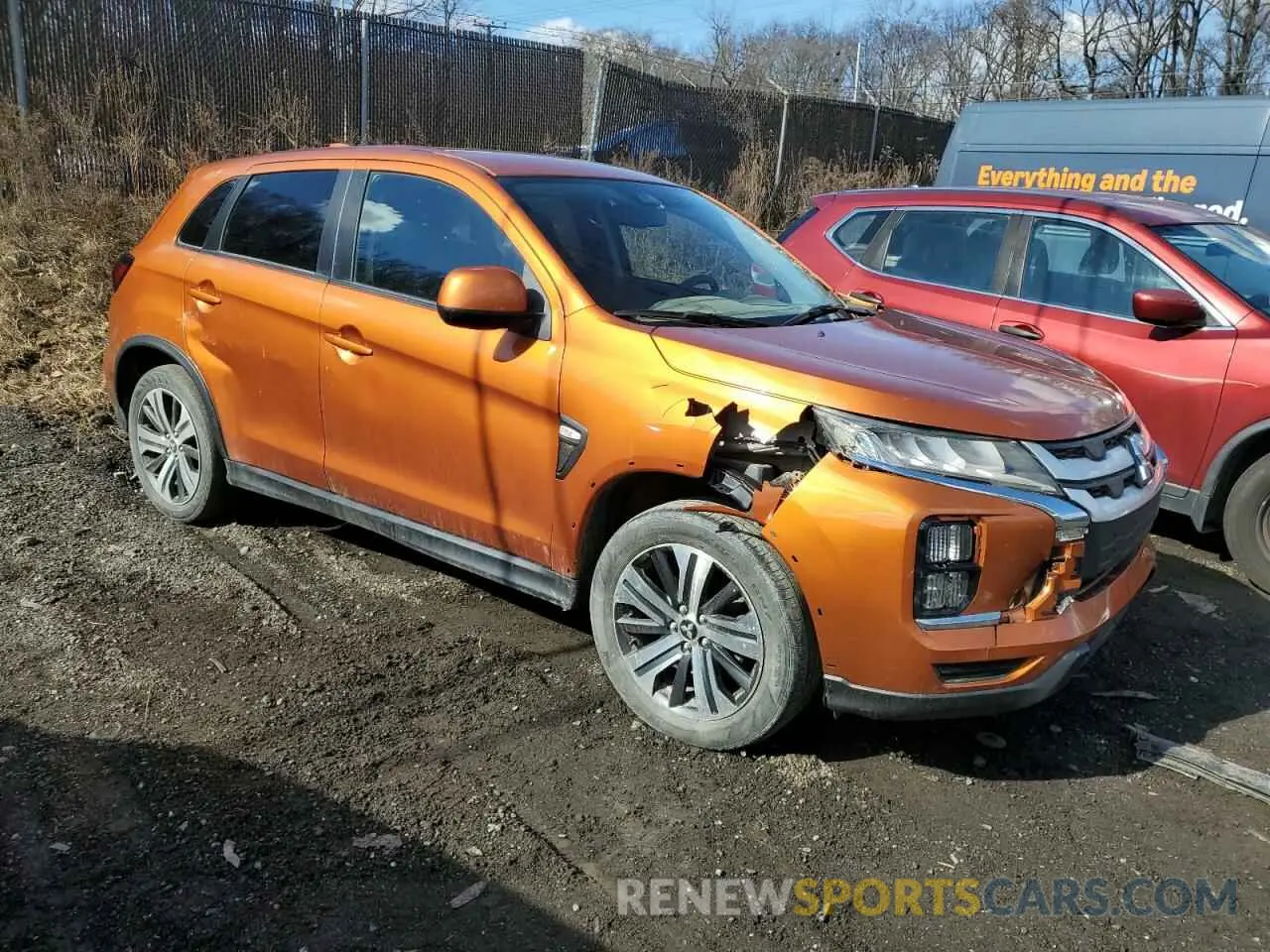 4 fotografías del automóvil dañado JA4ARUAU0MU007235 MITSUBISHI OUTLANDER 2021