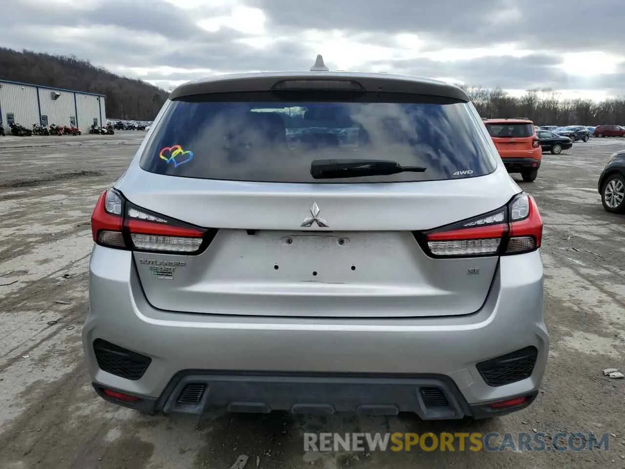 6 fotografías del automóvil dañado JA4ARUAU5MU008266 MITSUBISHI OUTLANDER 2021
