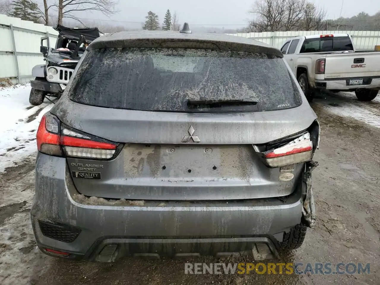 6 fotografías del automóvil dañado JA4ARUAU5MU027125 MITSUBISHI OUTLANDER 2021