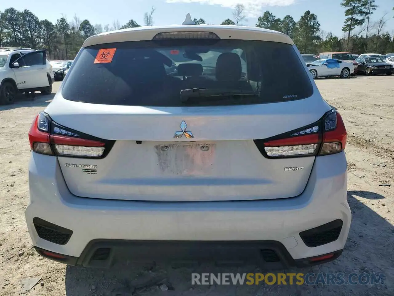 6 fotografías del automóvil dañado JA4ARUAU2NU006878 MITSUBISHI OUTLANDER 2022