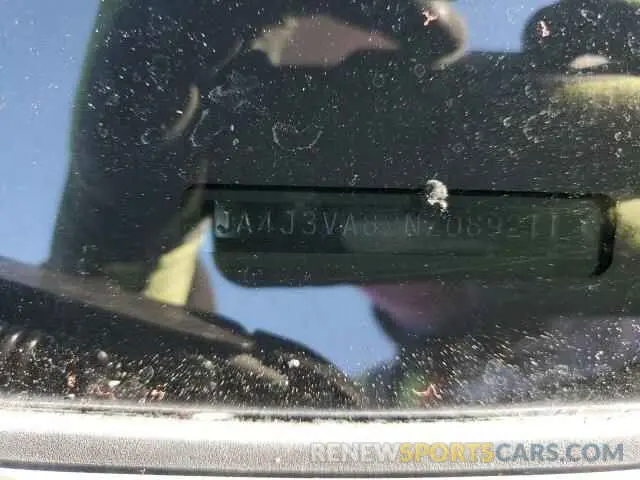 12 fotografías del automóvil dañado JA4J3VA82NZ089211 MITSUBISHI OUTLANDER 2022