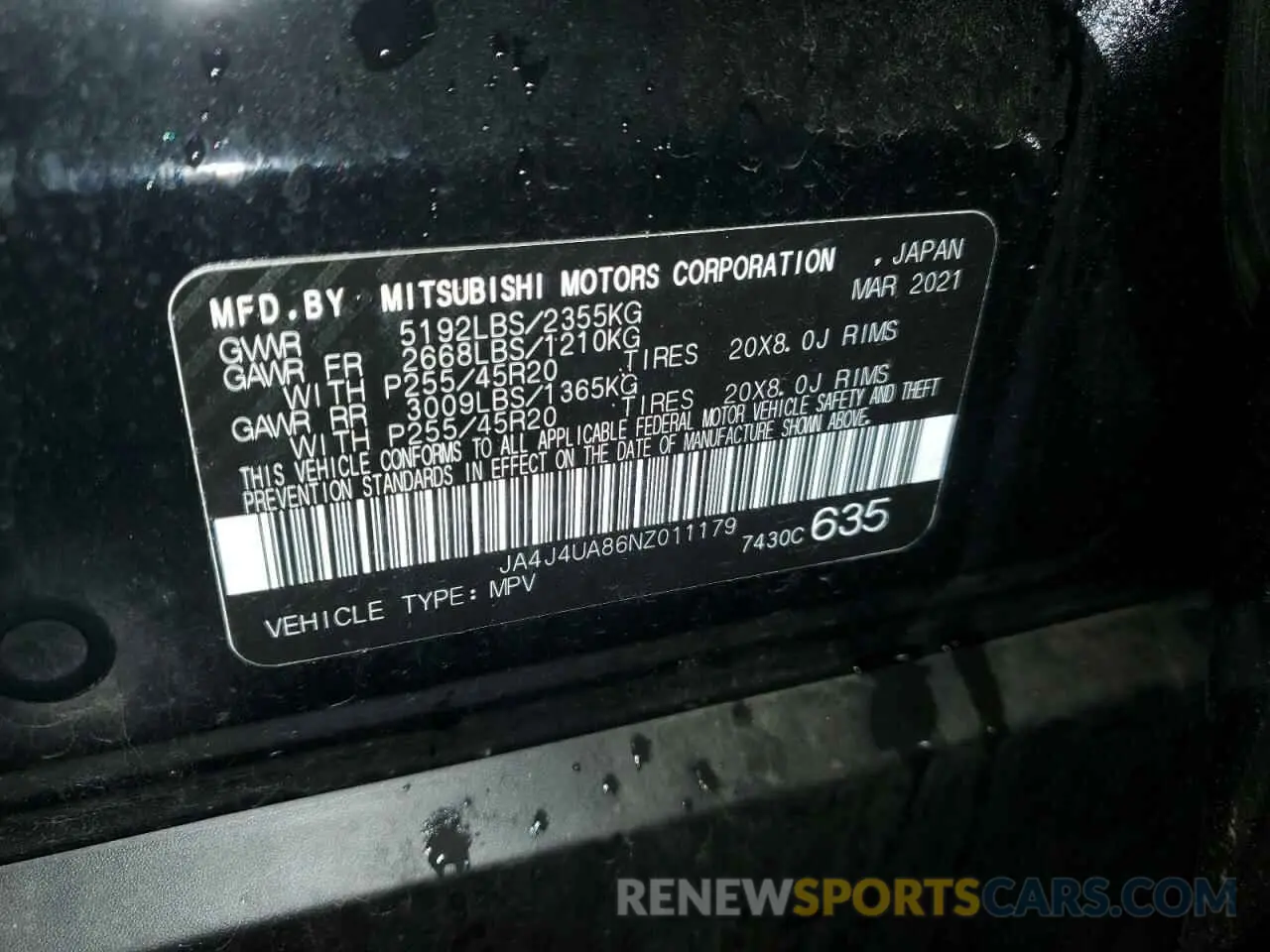 14 fotografías del automóvil dañado JA4J4UA86NZ011179 MITSUBISHI OUTLANDER 2022
