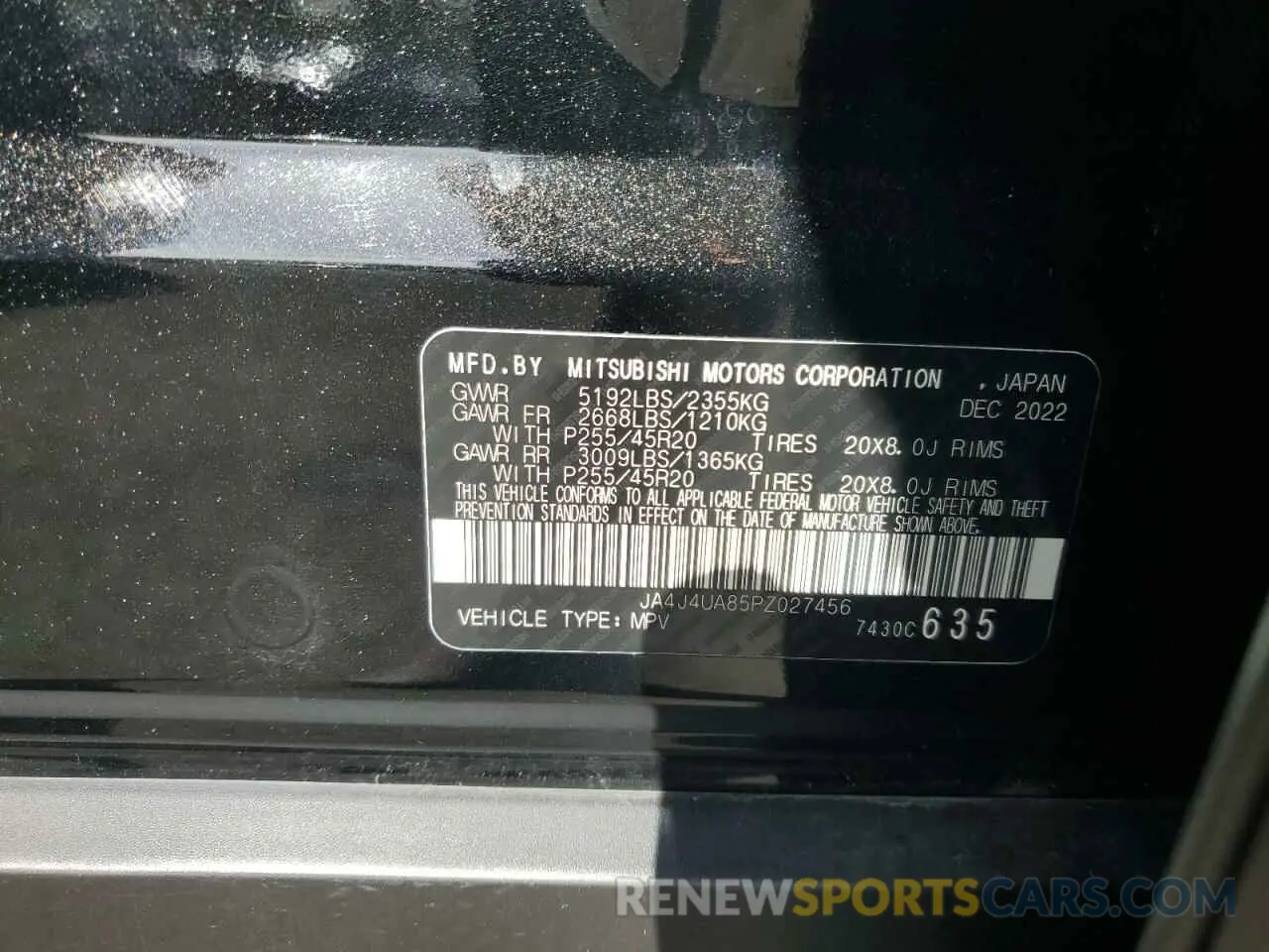 13 fotografías del automóvil dañado JA4J4UA85PZ027456 MITSUBISHI OUTLANDER 2023