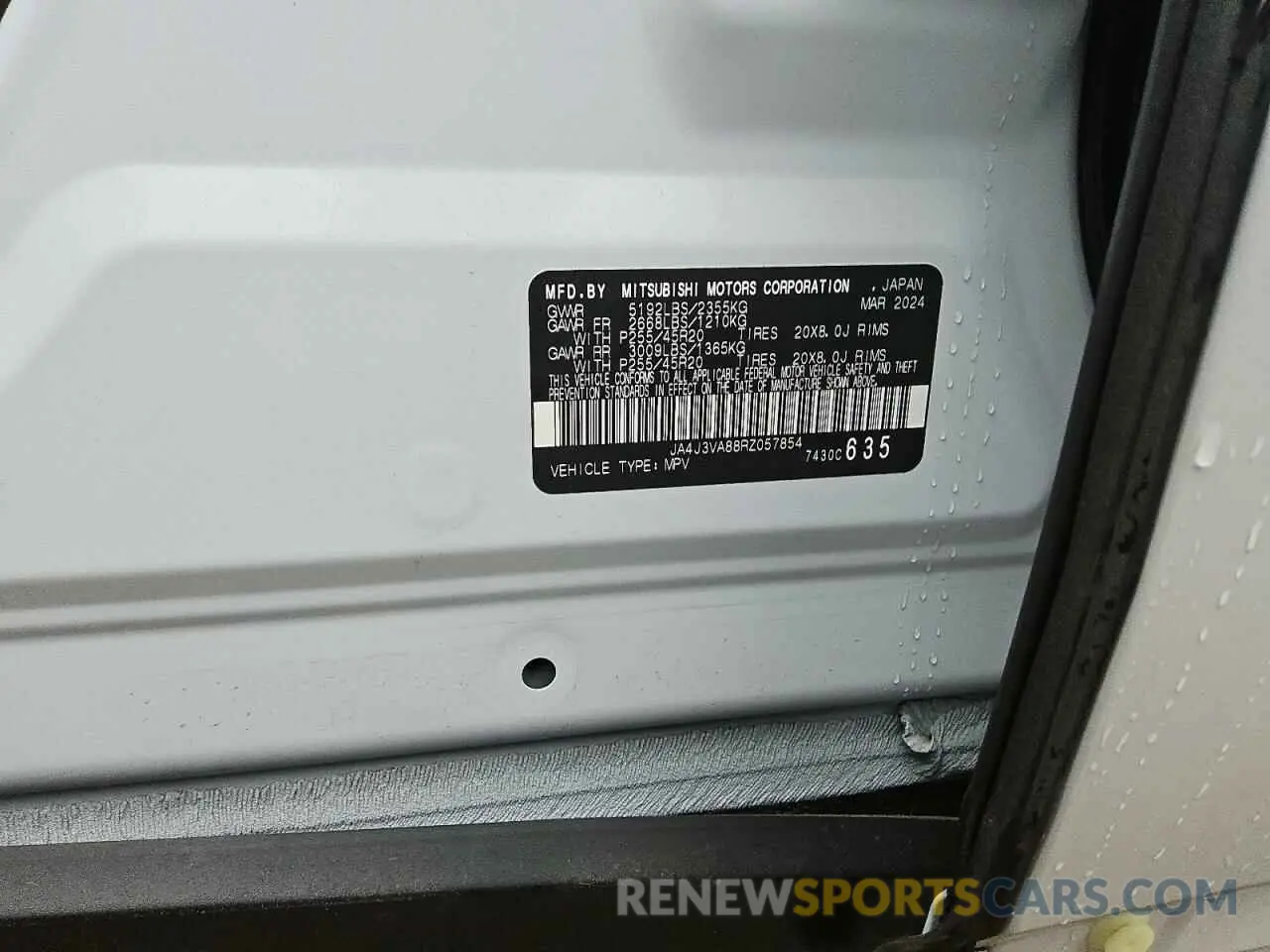 13 fotografías del automóvil dañado JA4J3VA88RZ057854 MITSUBISHI OUTLANDER 2024