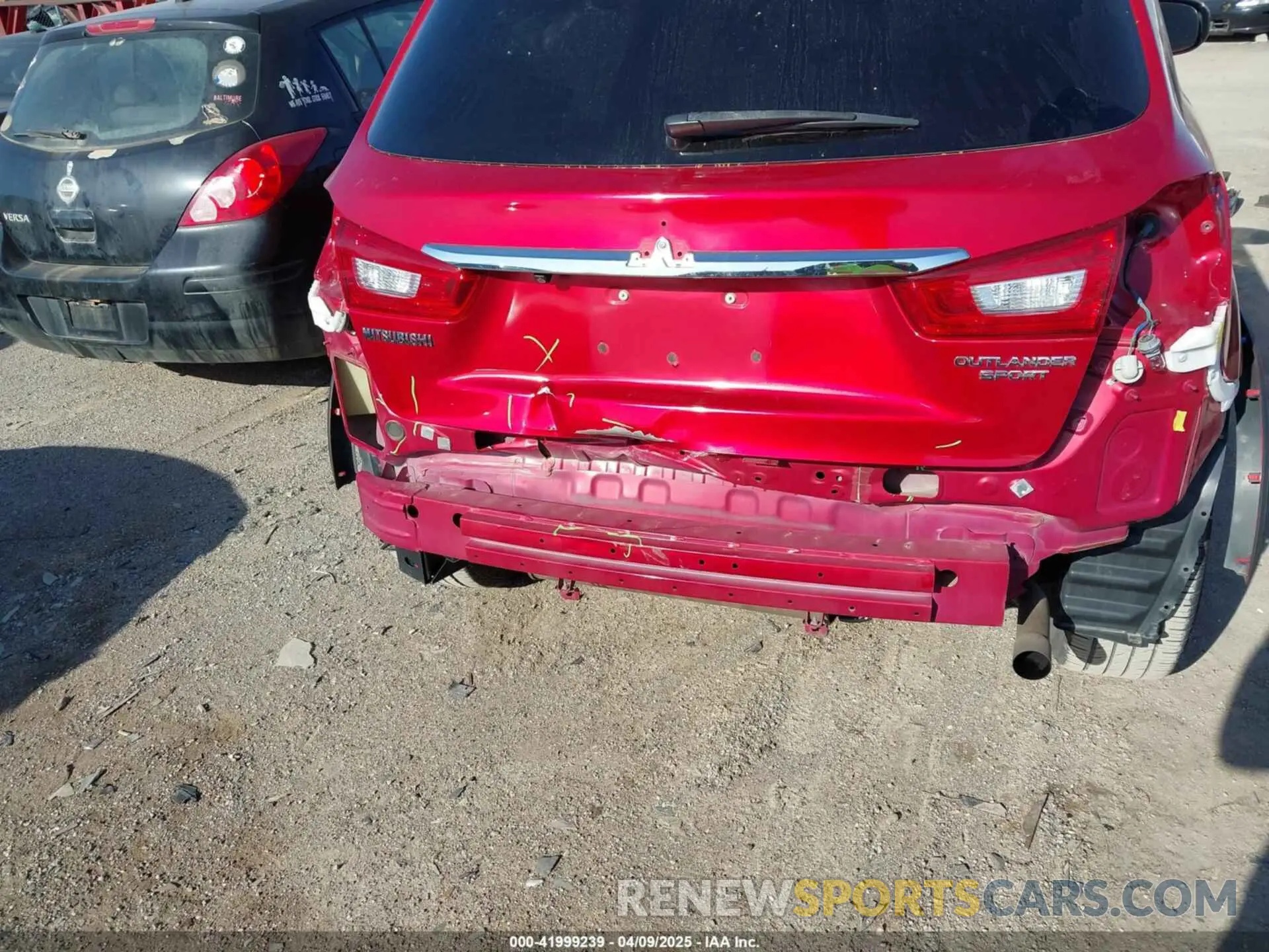 6 fotografías del automóvil dañado JA4AP3AU5KU017188 MITSUBISHI OUTLANDER SPORT 2019
