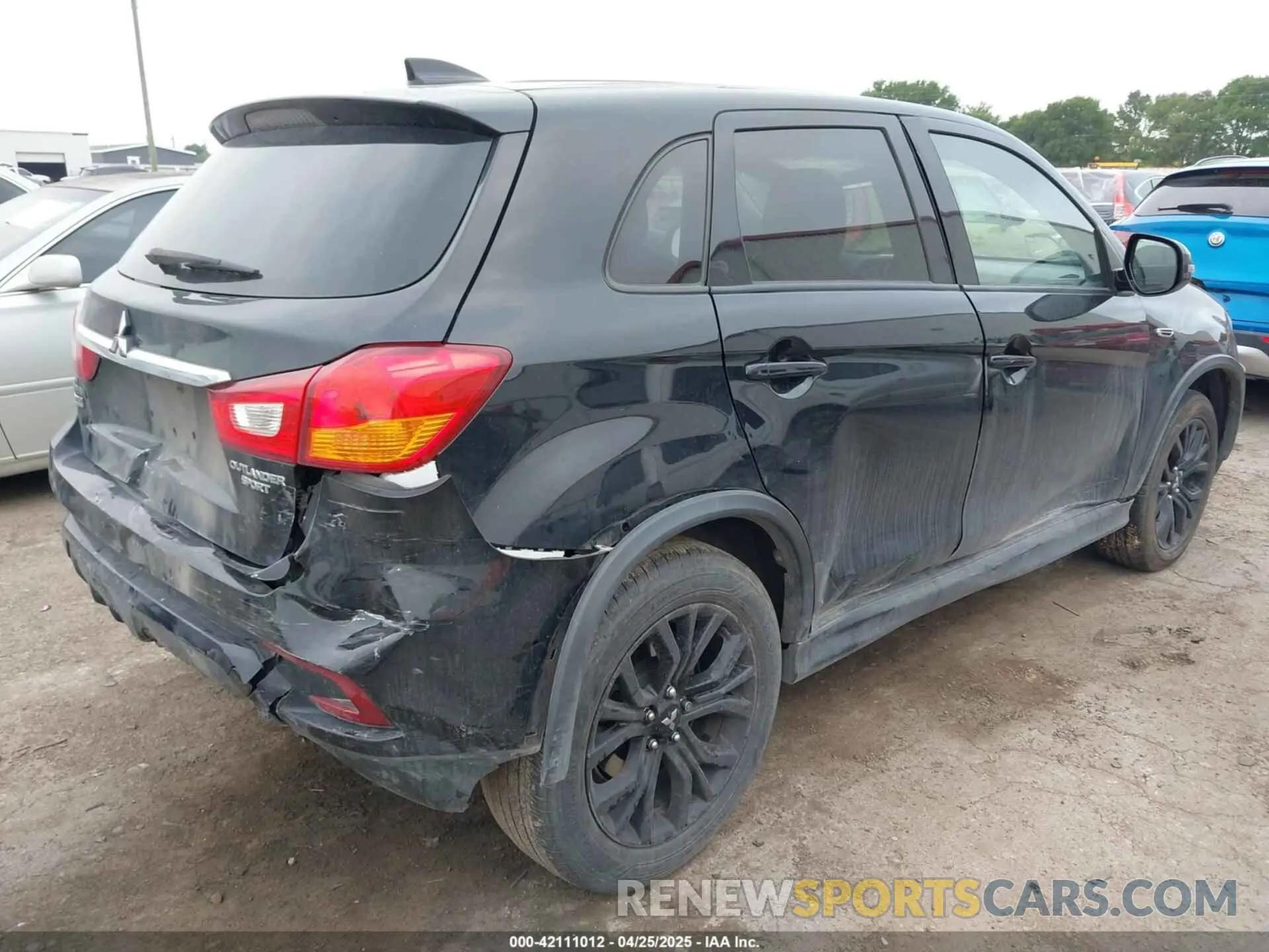 4 fotografías del automóvil dañado JA4AP3AU7KU015314 MITSUBISHI OUTLANDER SPORT 2019