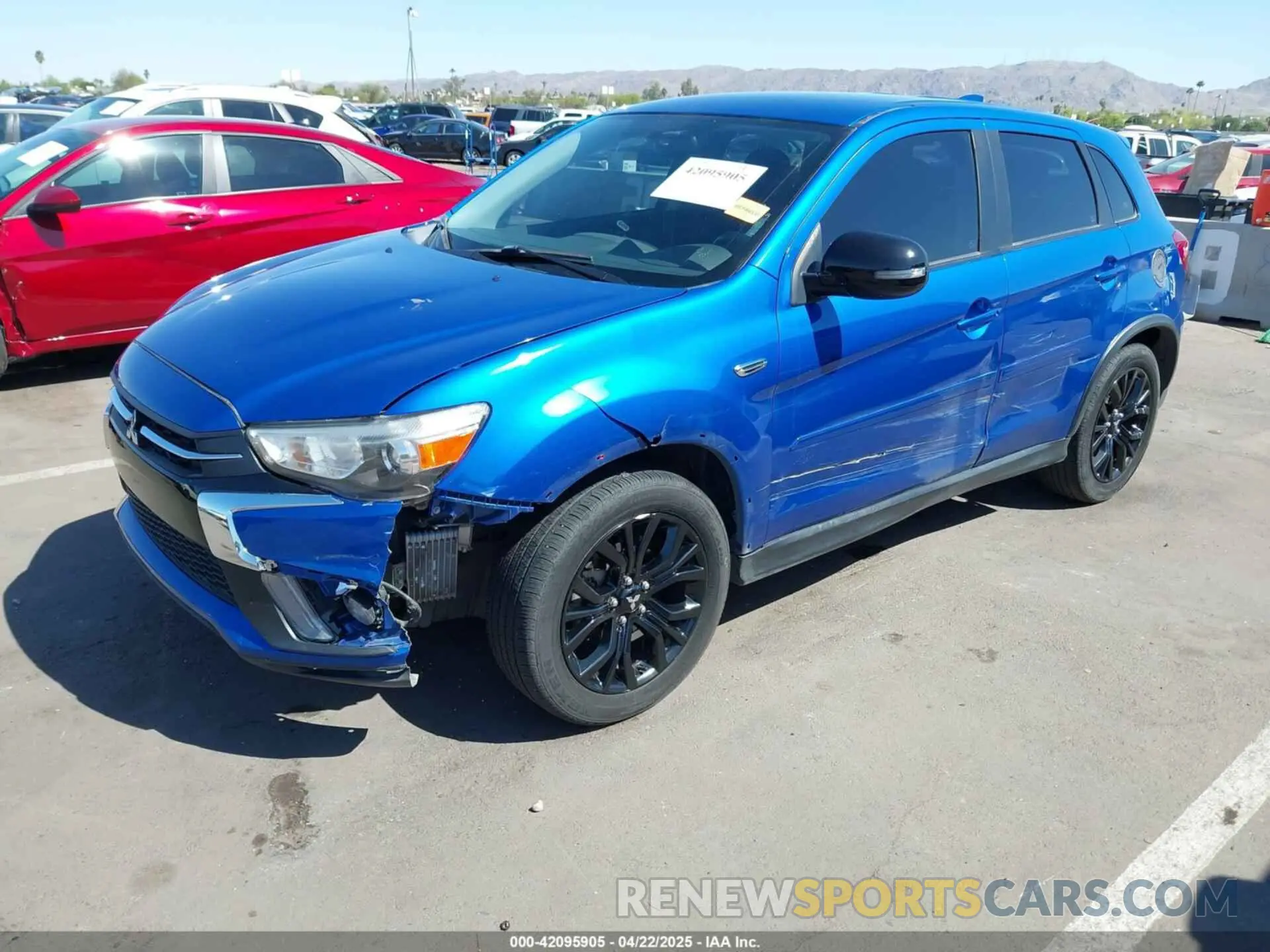 2 fotografías del automóvil dañado JA4AP3AU8KU025396 MITSUBISHI OUTLANDER SPORT 2019