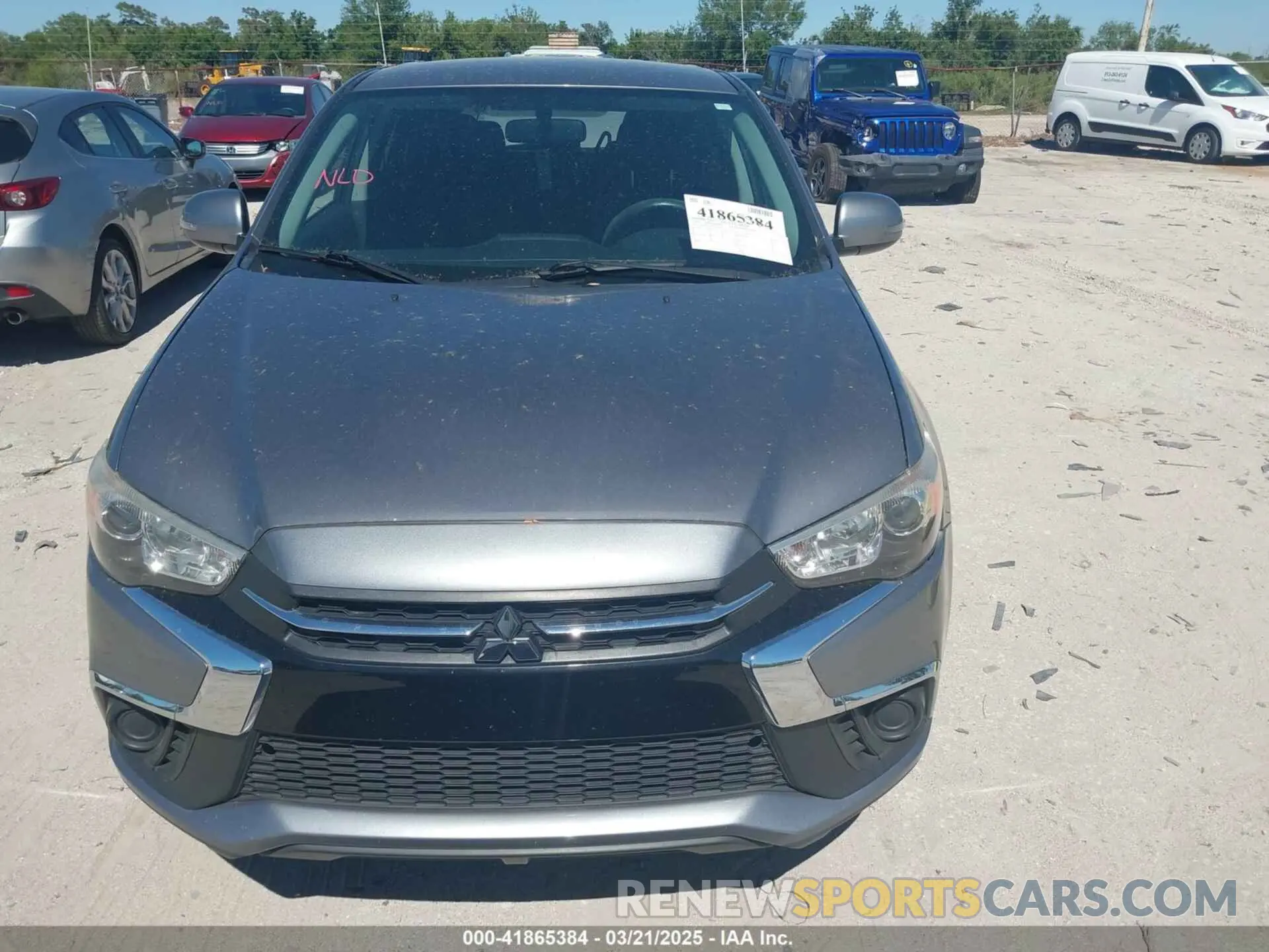 6 fotografías del automóvil dañado JA4AP3AUXKU028672 MITSUBISHI OUTLANDER SPORT 2019