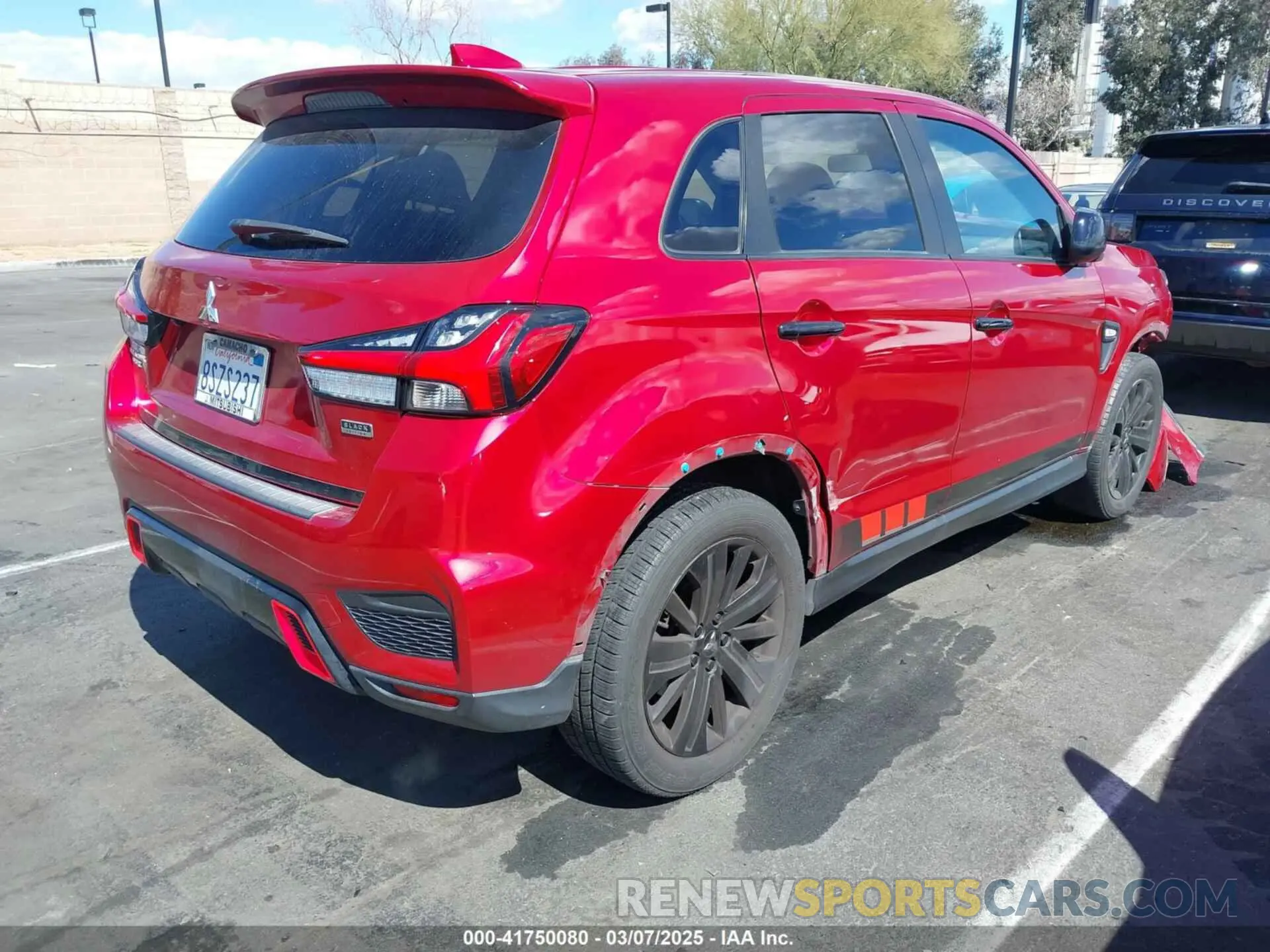 4 fotografías del automóvil dañado JA4AP3AU6LU025110 MITSUBISHI OUTLANDER SPORT 2020