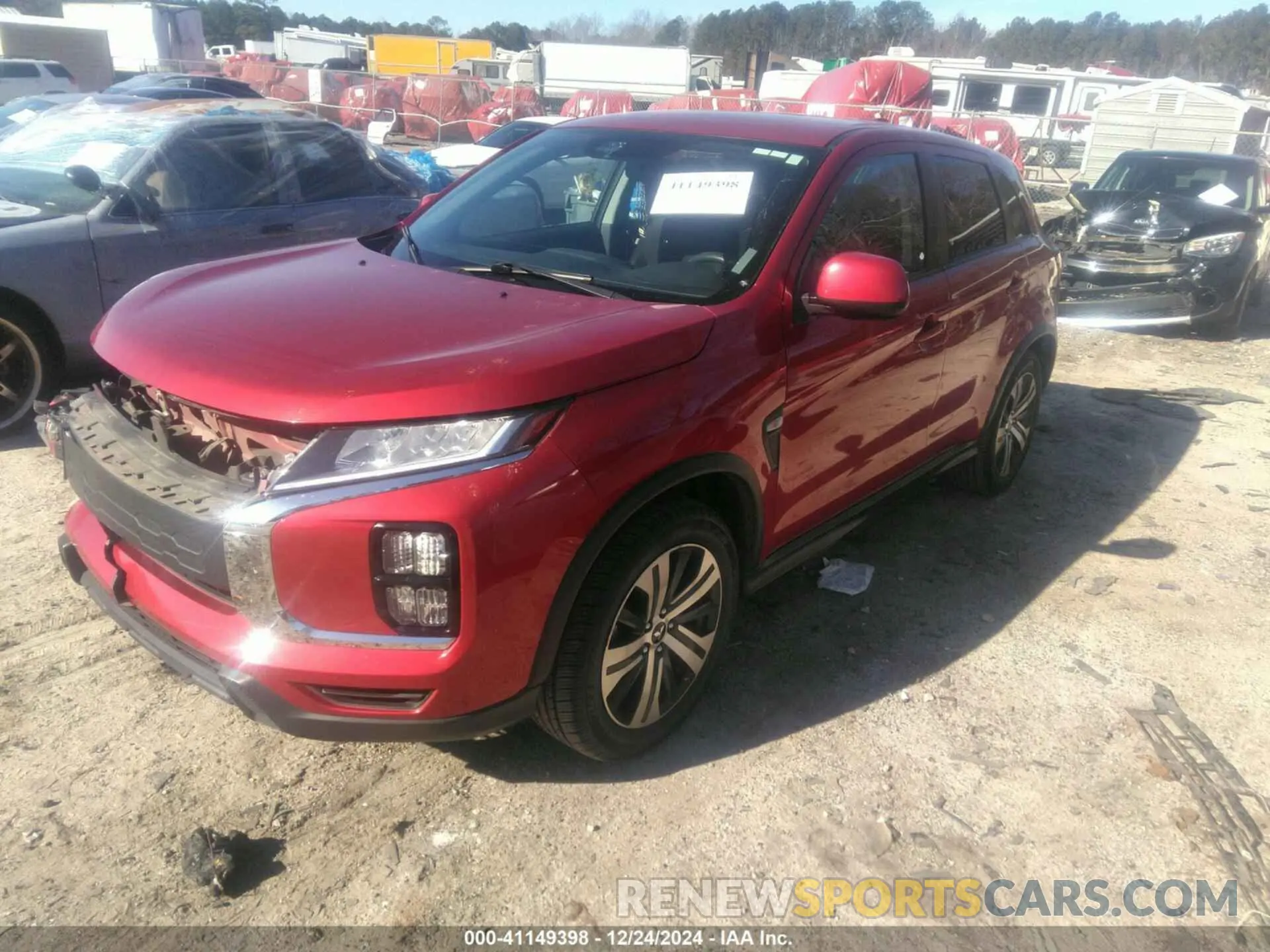 2 fotografías del automóvil dañado JA4APUAU1MU021795 MITSUBISHI OUTLANDER SPORT 2021