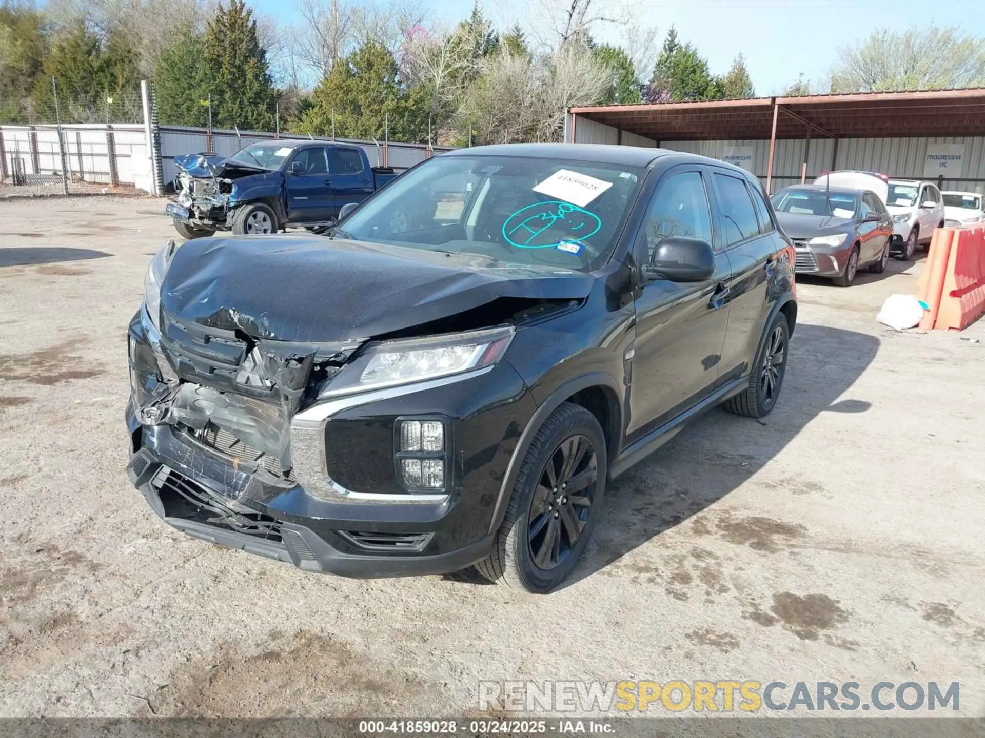 2 fotografías del automóvil dañado JA4APUAU4MU031026 MITSUBISHI OUTLANDER SPORT 2021