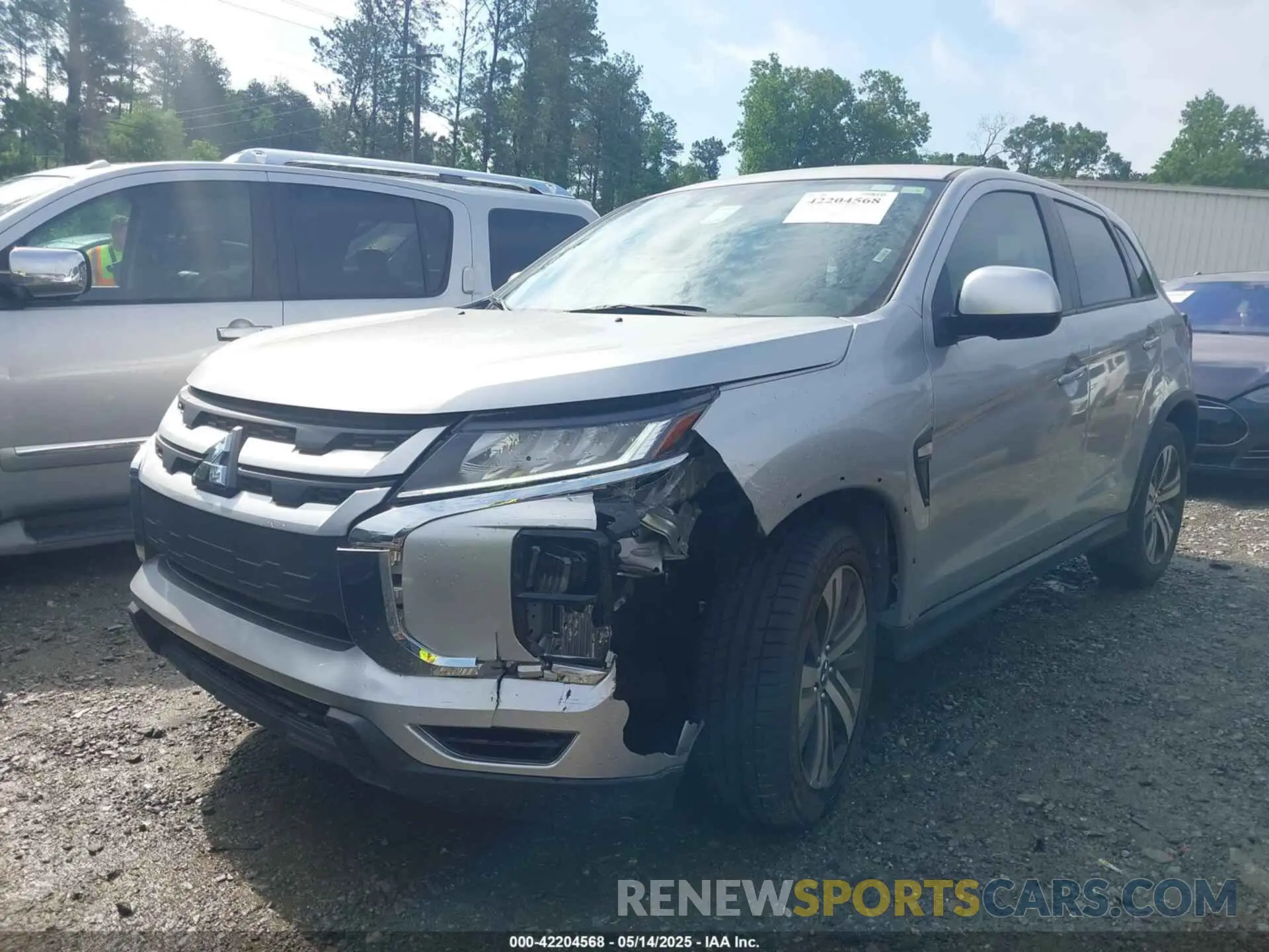 2 fotografías del automóvil dañado JA4APUAU8MU034978 MITSUBISHI OUTLANDER SPORT 2021