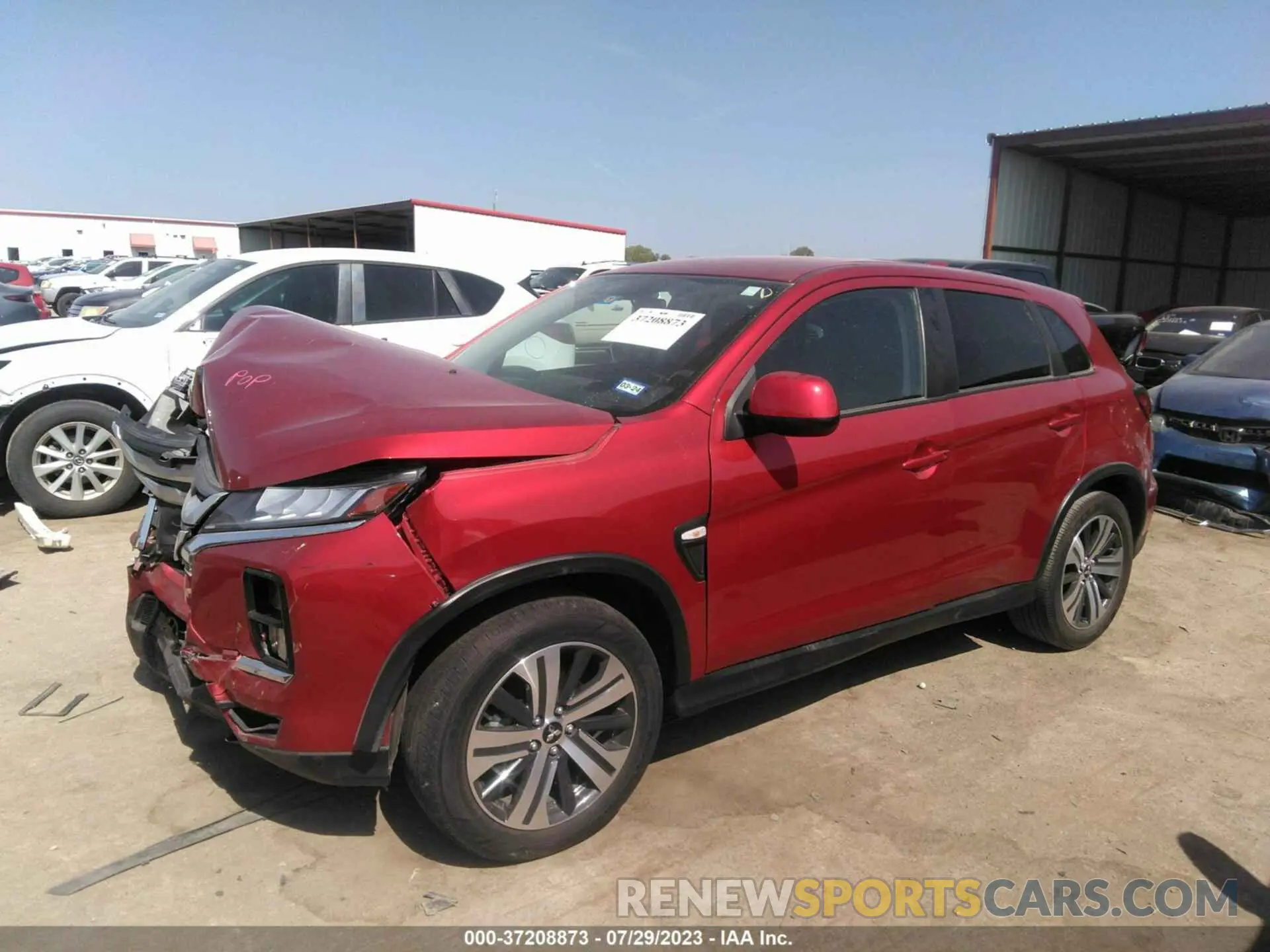 2 fotografías del automóvil dañado JA4APUAU9MU015078 MITSUBISHI OUTLANDER SPORT 2021
